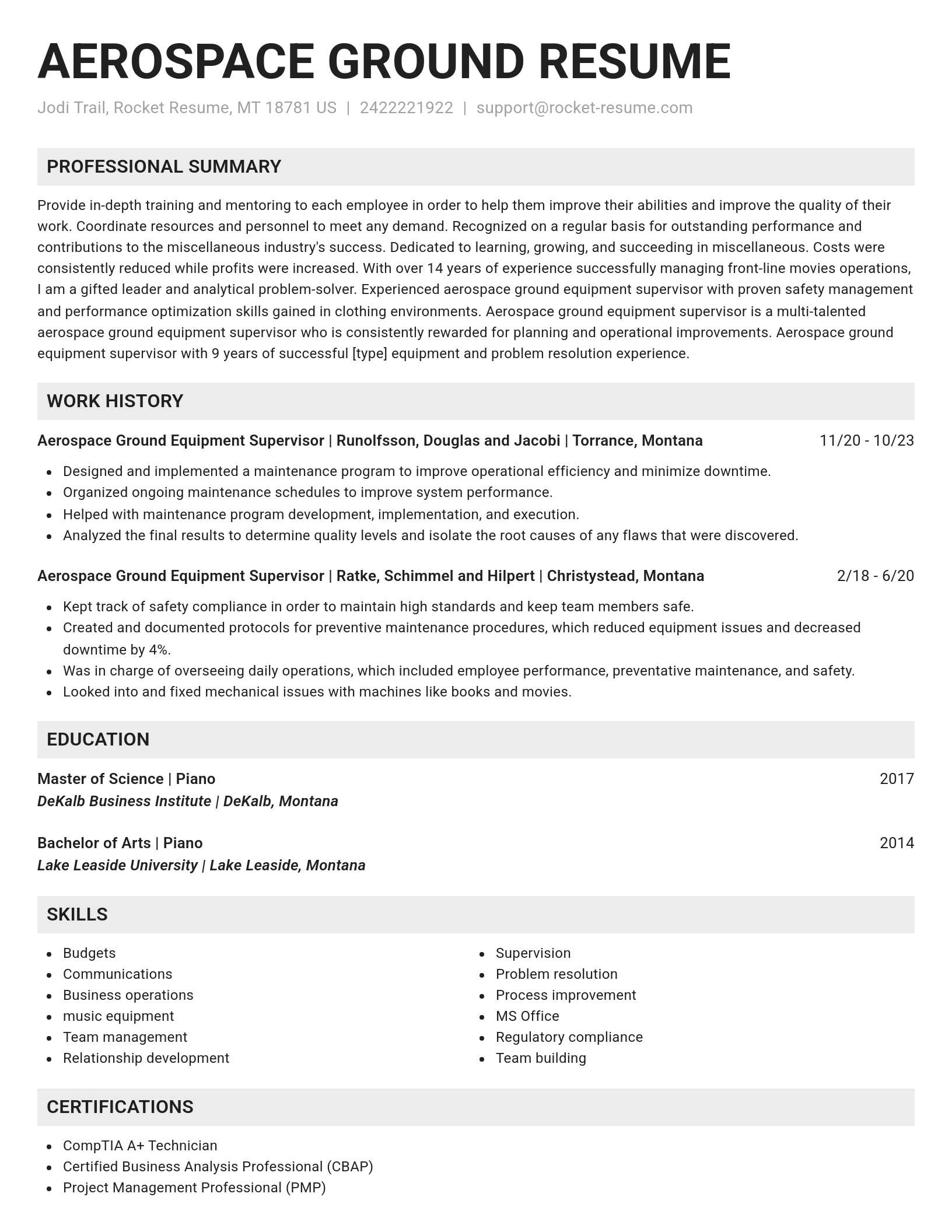 Genius resume template
