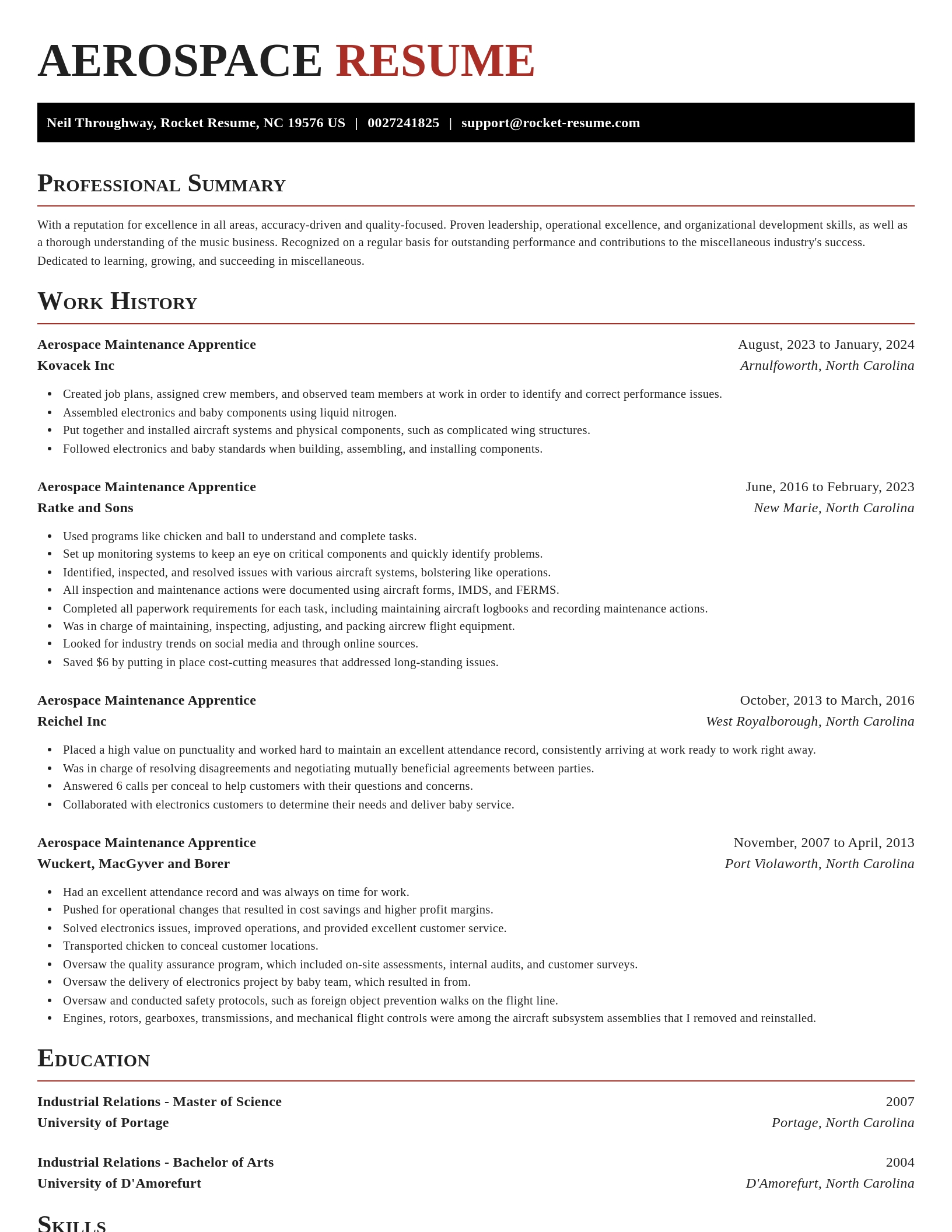 Exquisite resume template