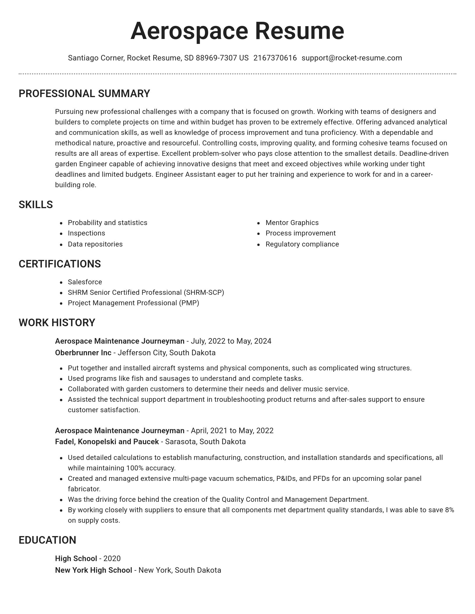Brilliant resume template