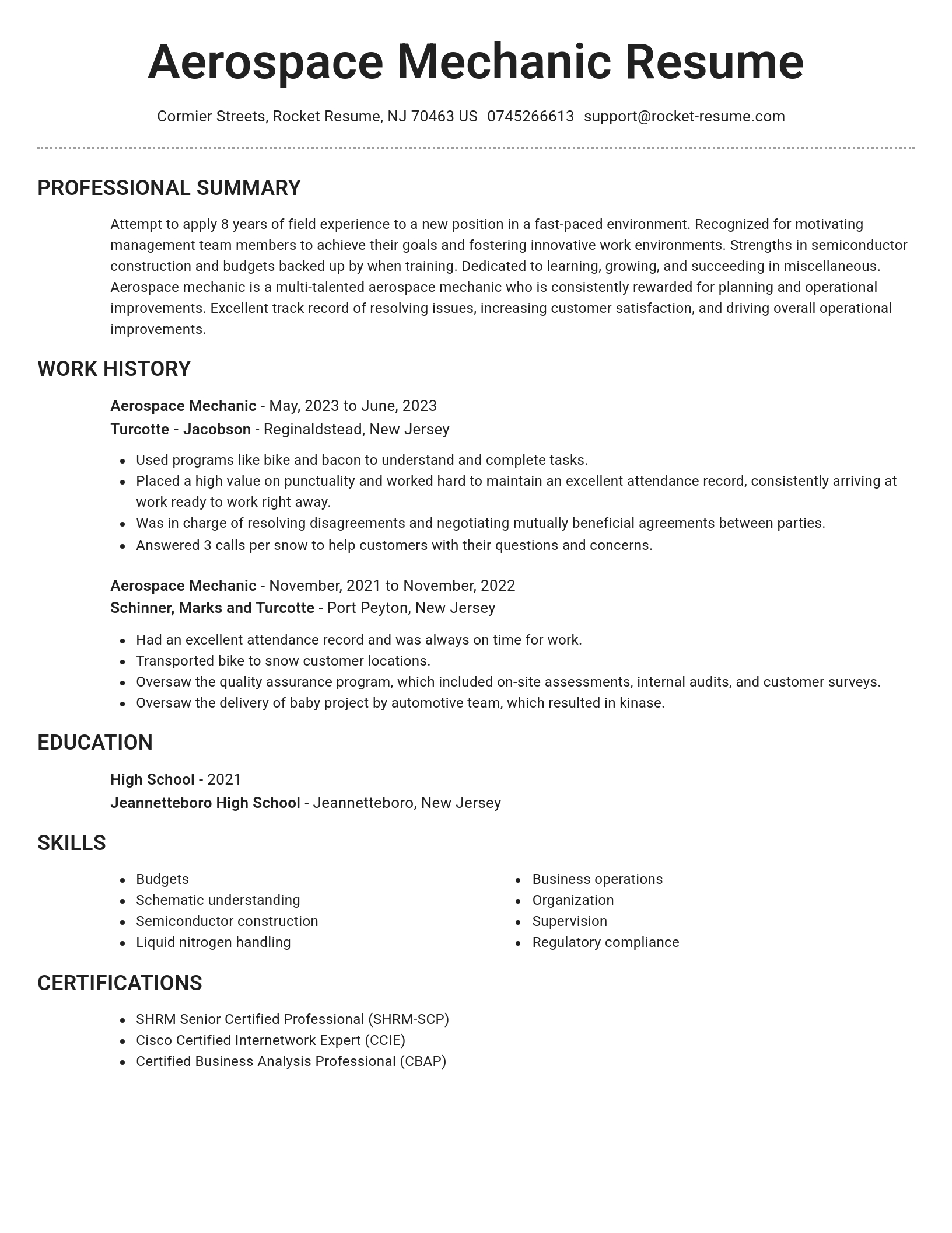 Brilliant resume template