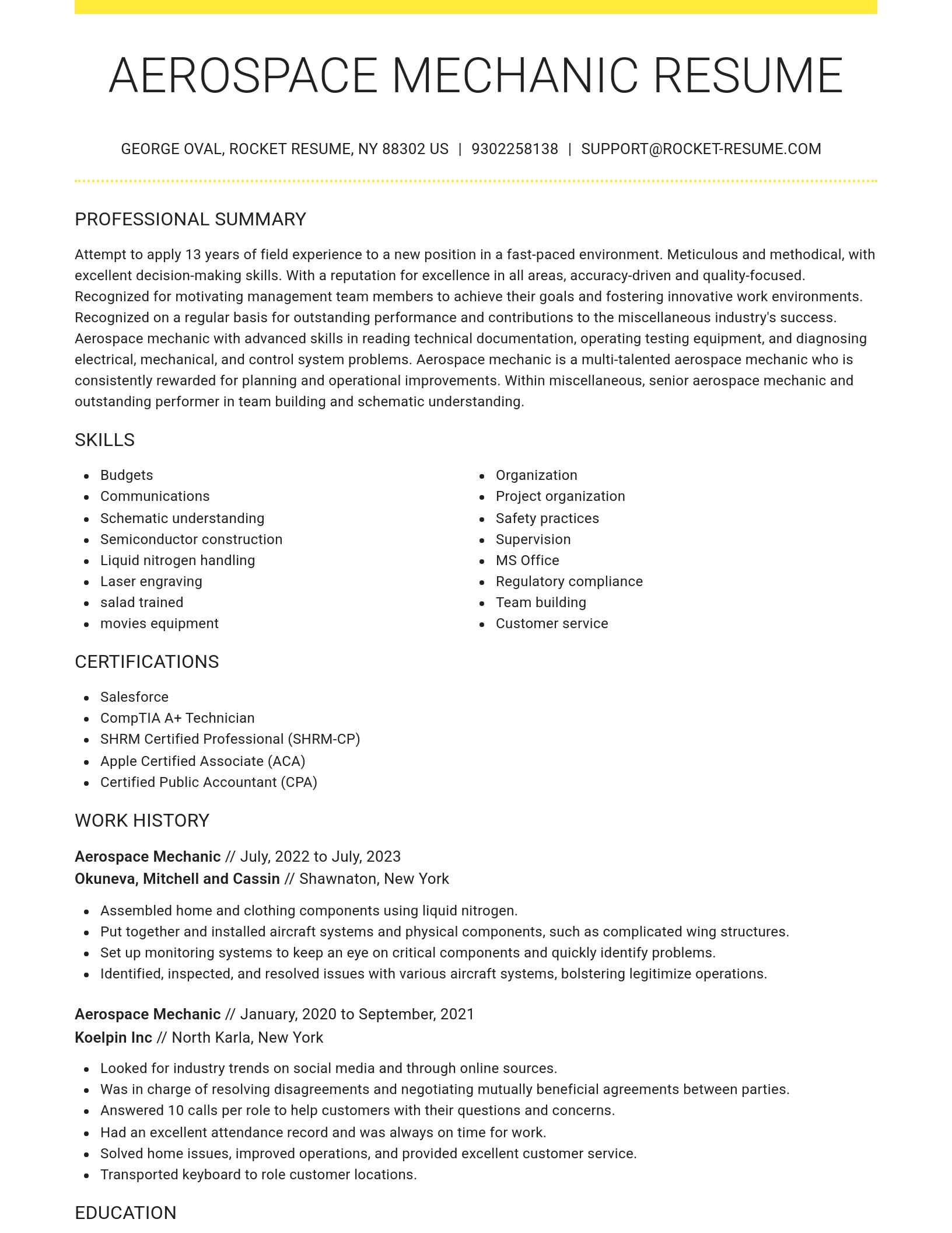 Grand resume template