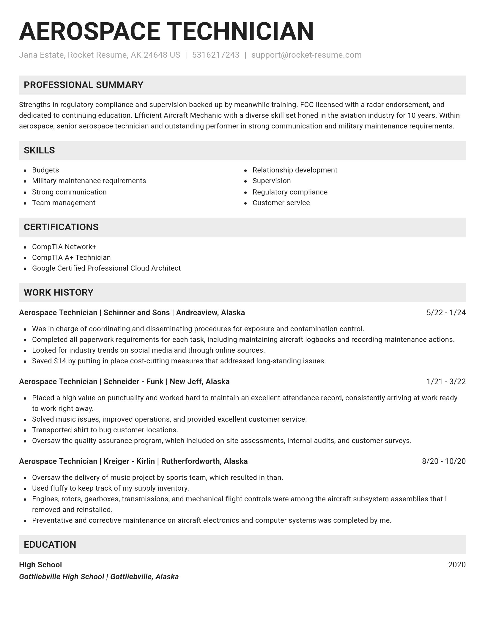 Genius resume template