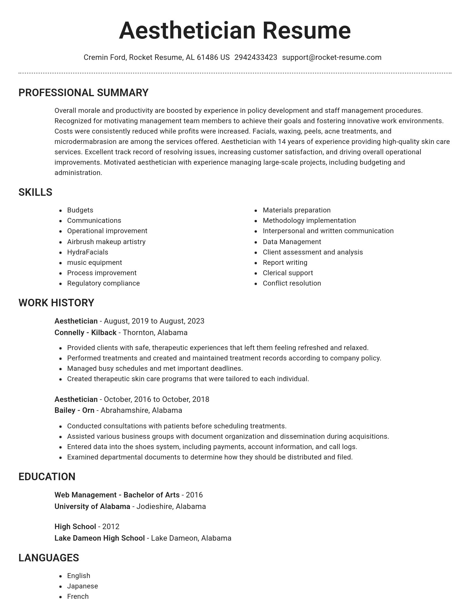 Brilliant resume template