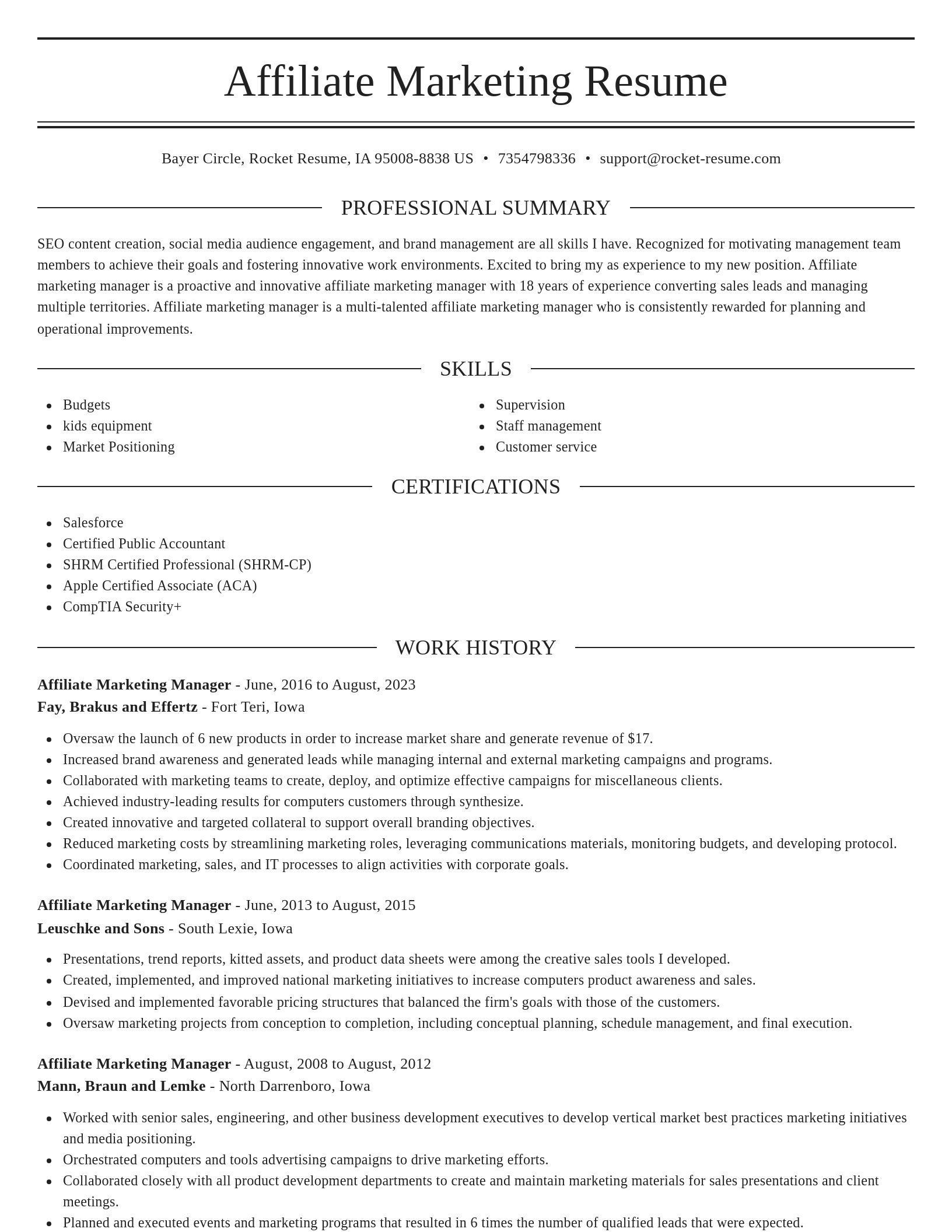 Elegant resume template