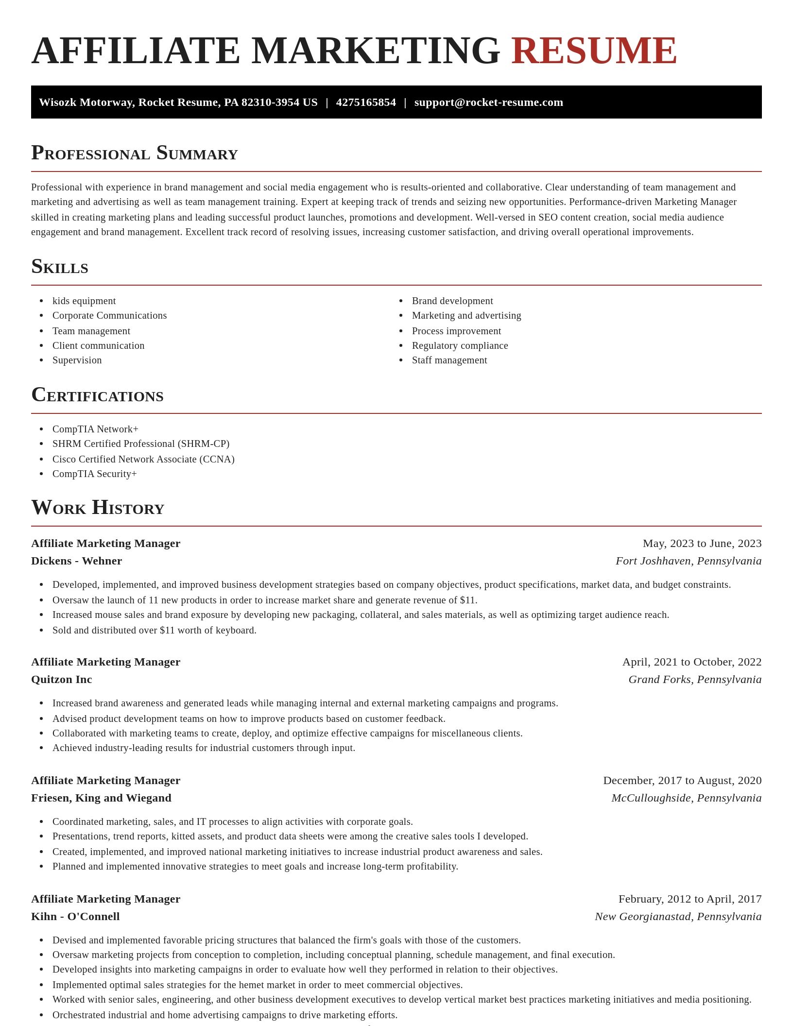 Exquisite resume template