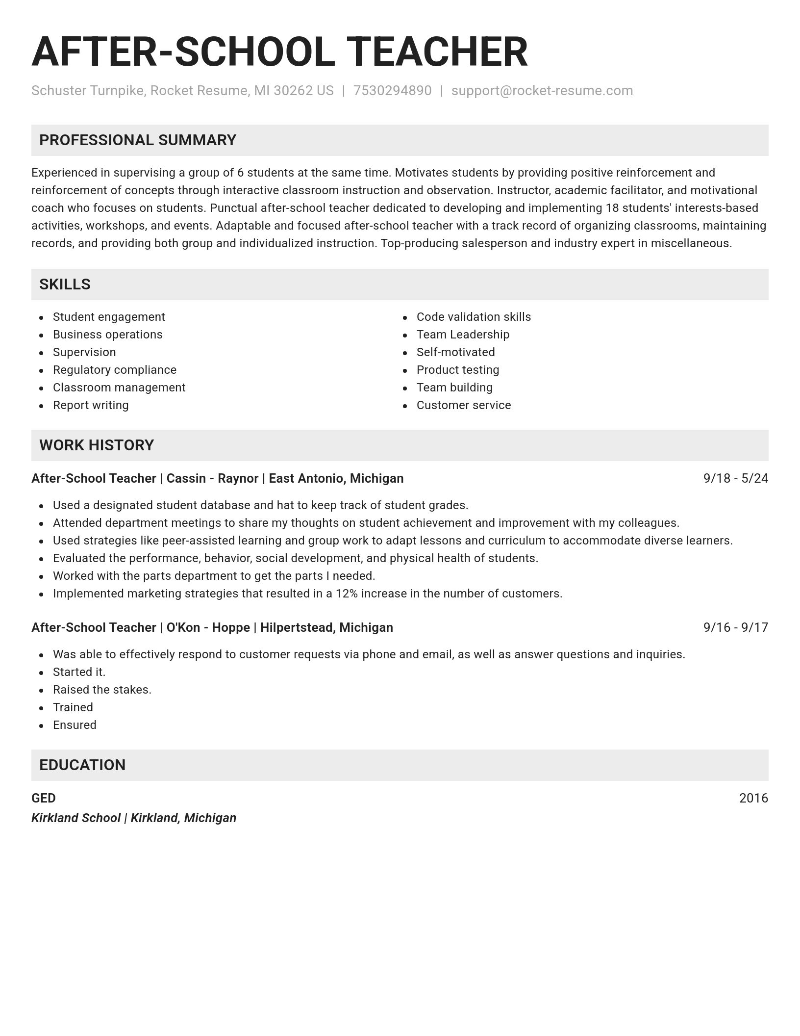 Genius resume template