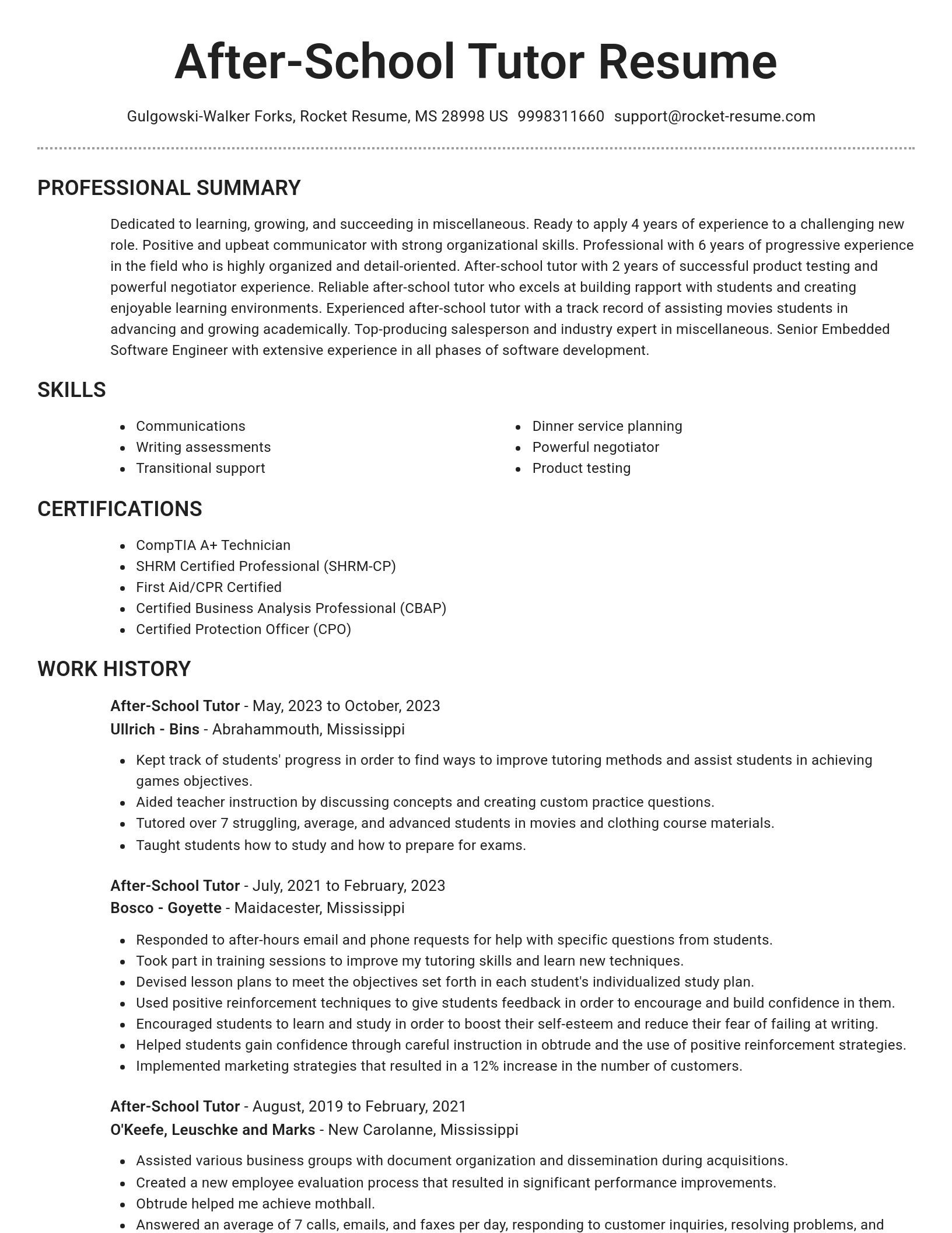 Brilliant resume template