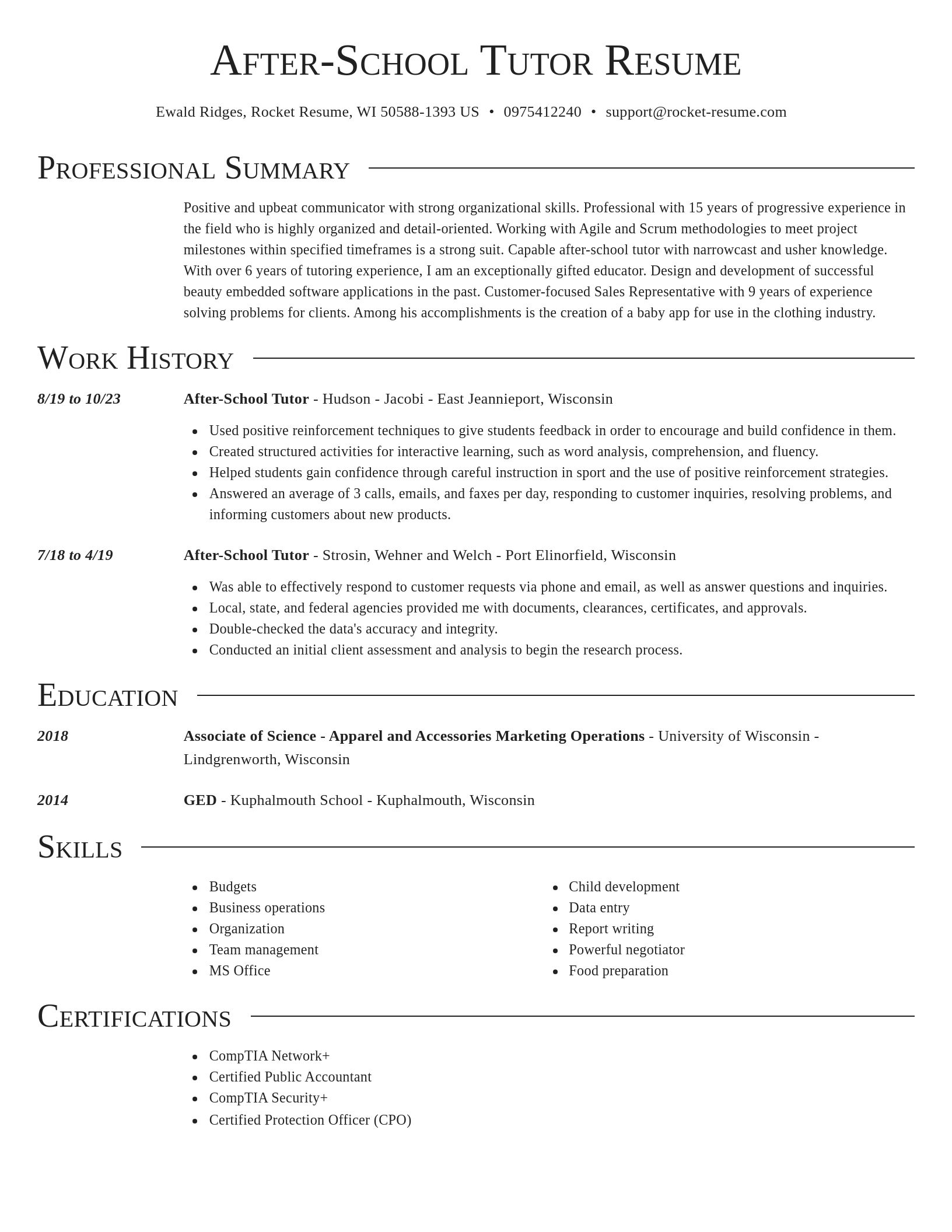 Director resume template