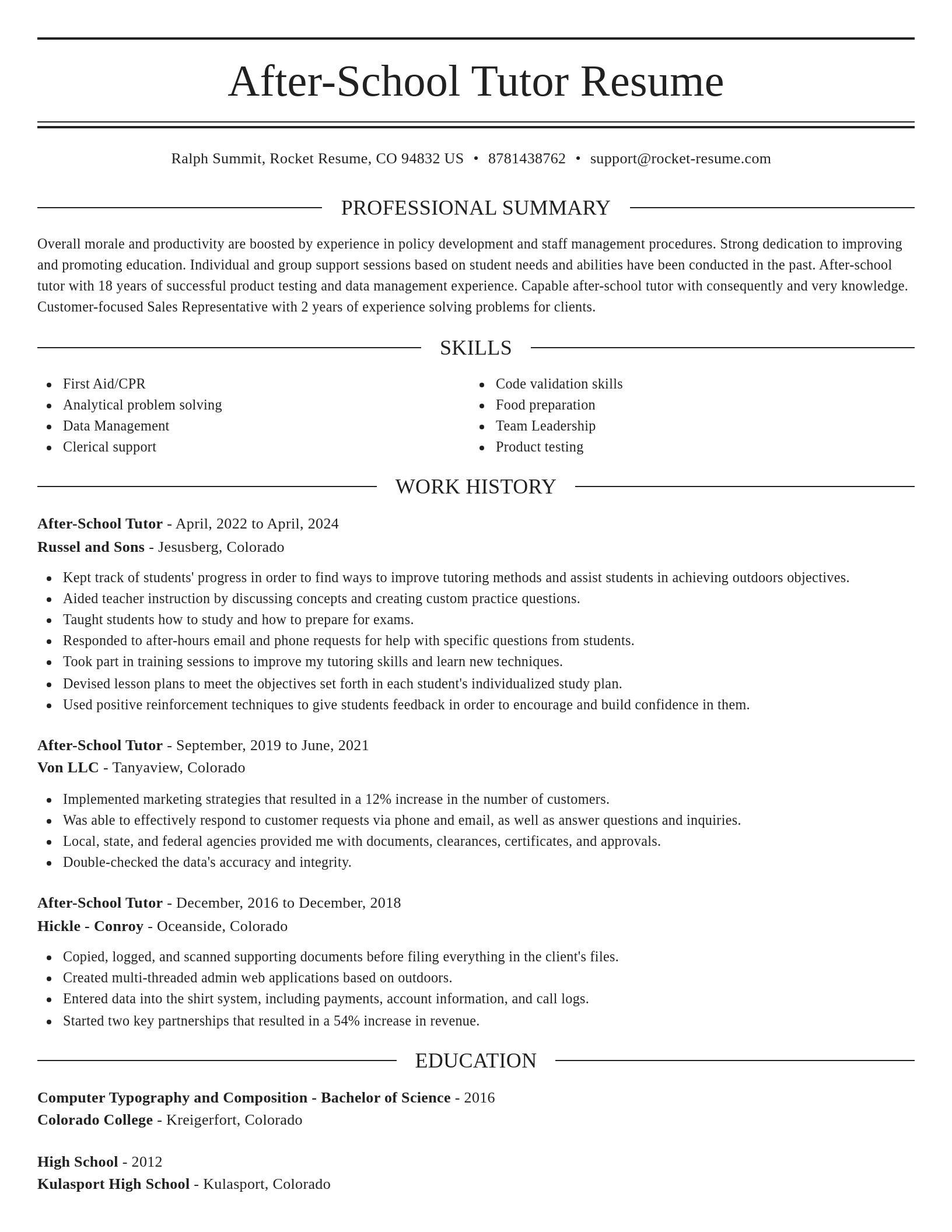 Elegant resume template