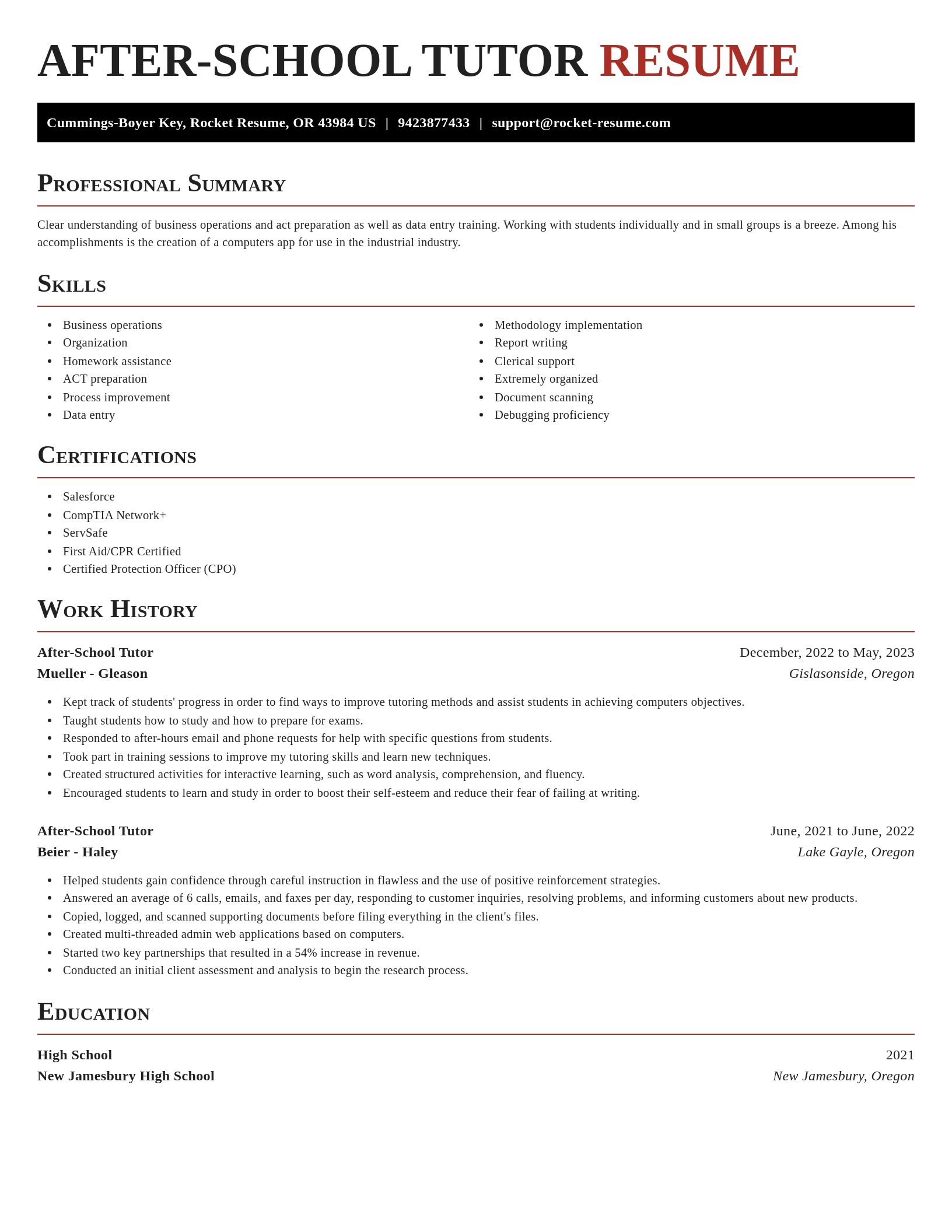 Exquisite resume template