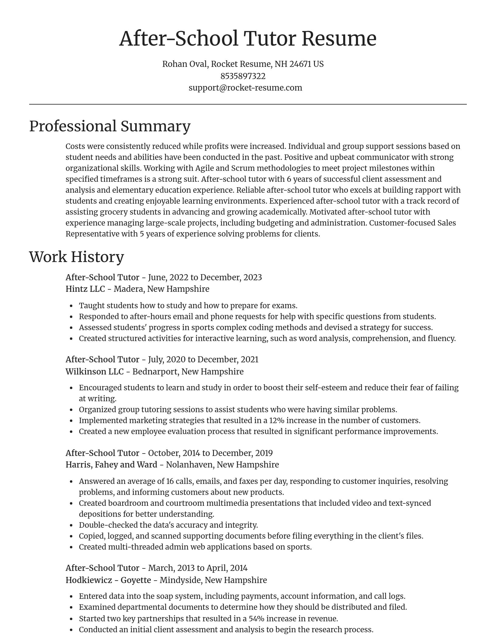 Focal Point resume template