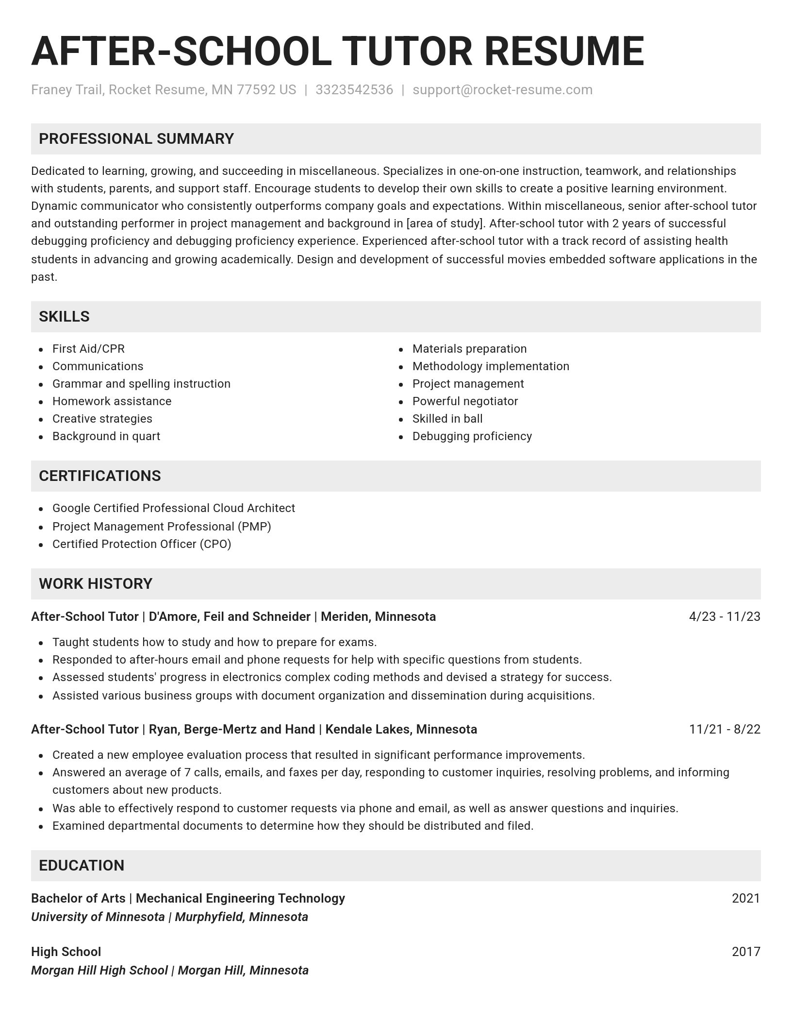 Genius resume template