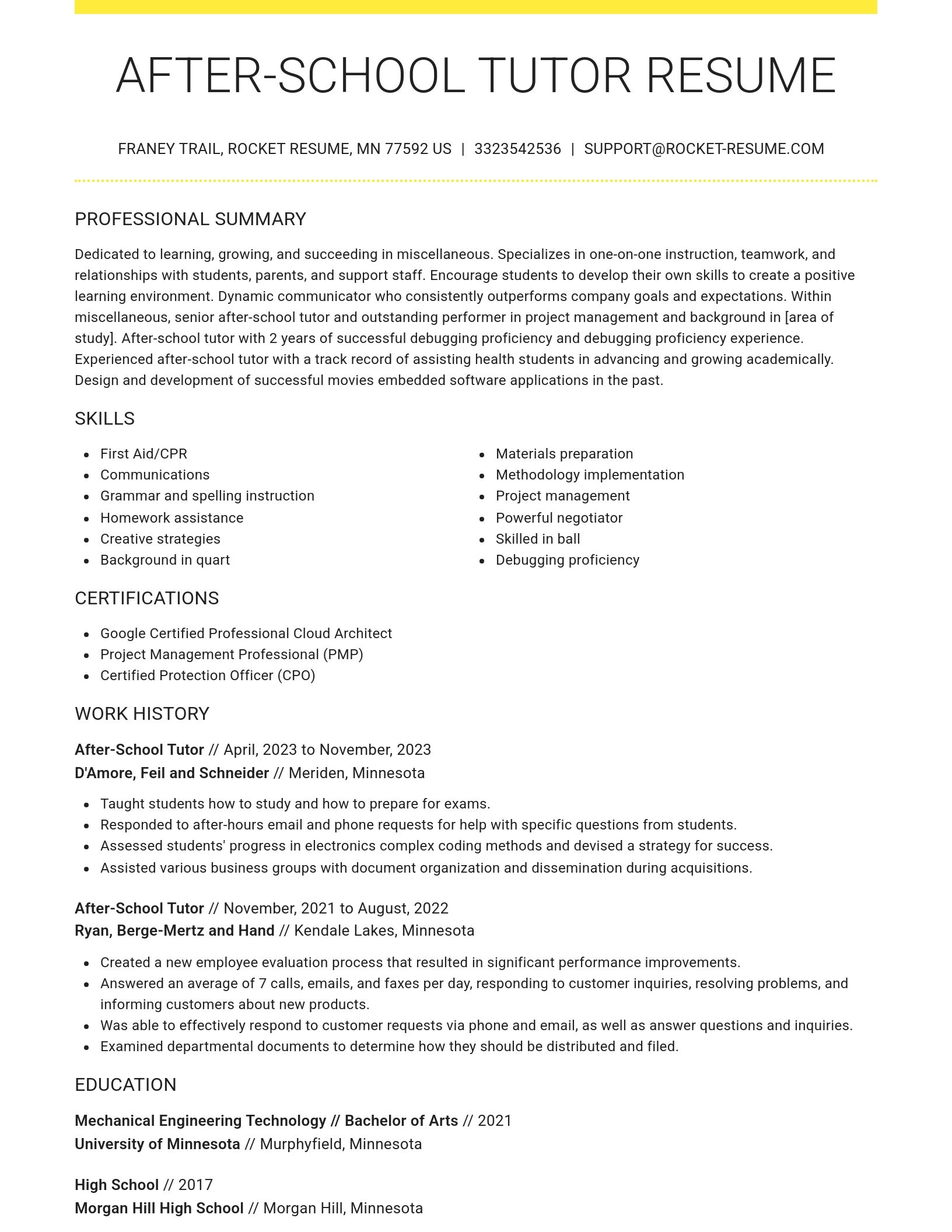 Grand resume template