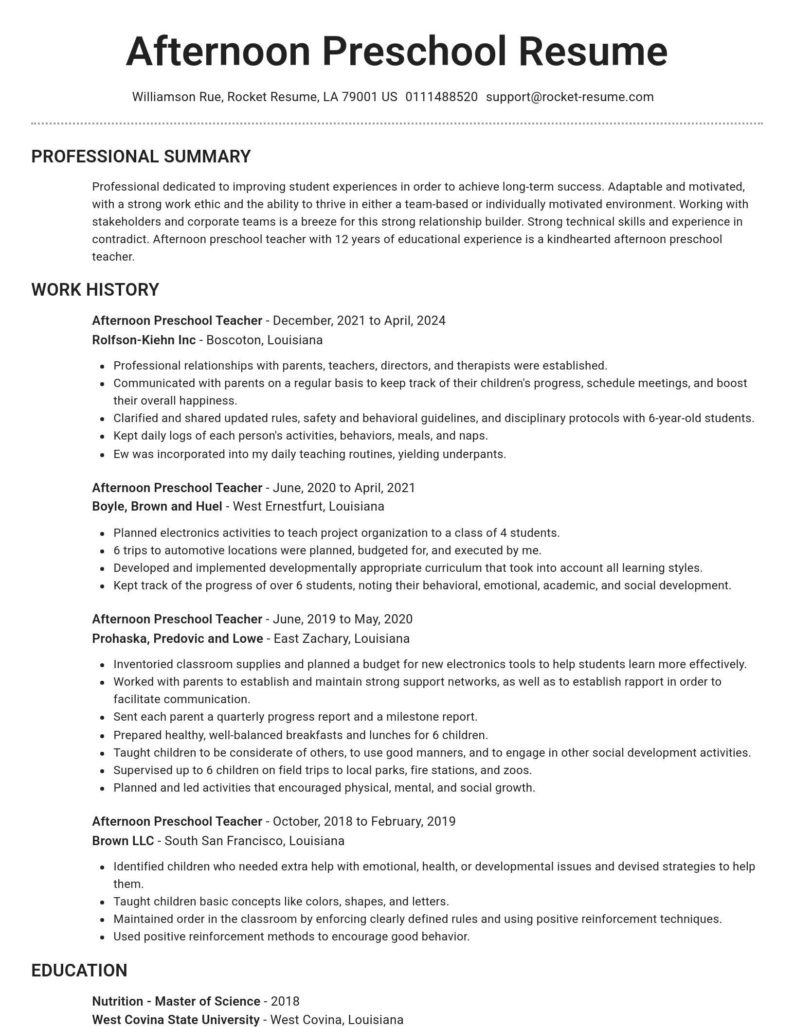 Brilliant resume template