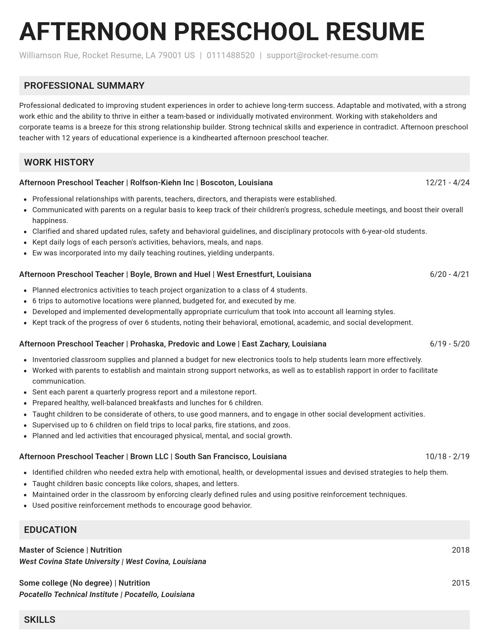 Genius resume template