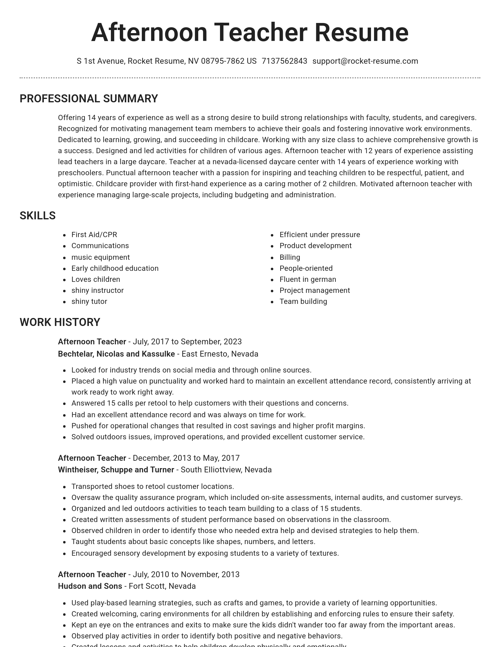 Brilliant resume template
