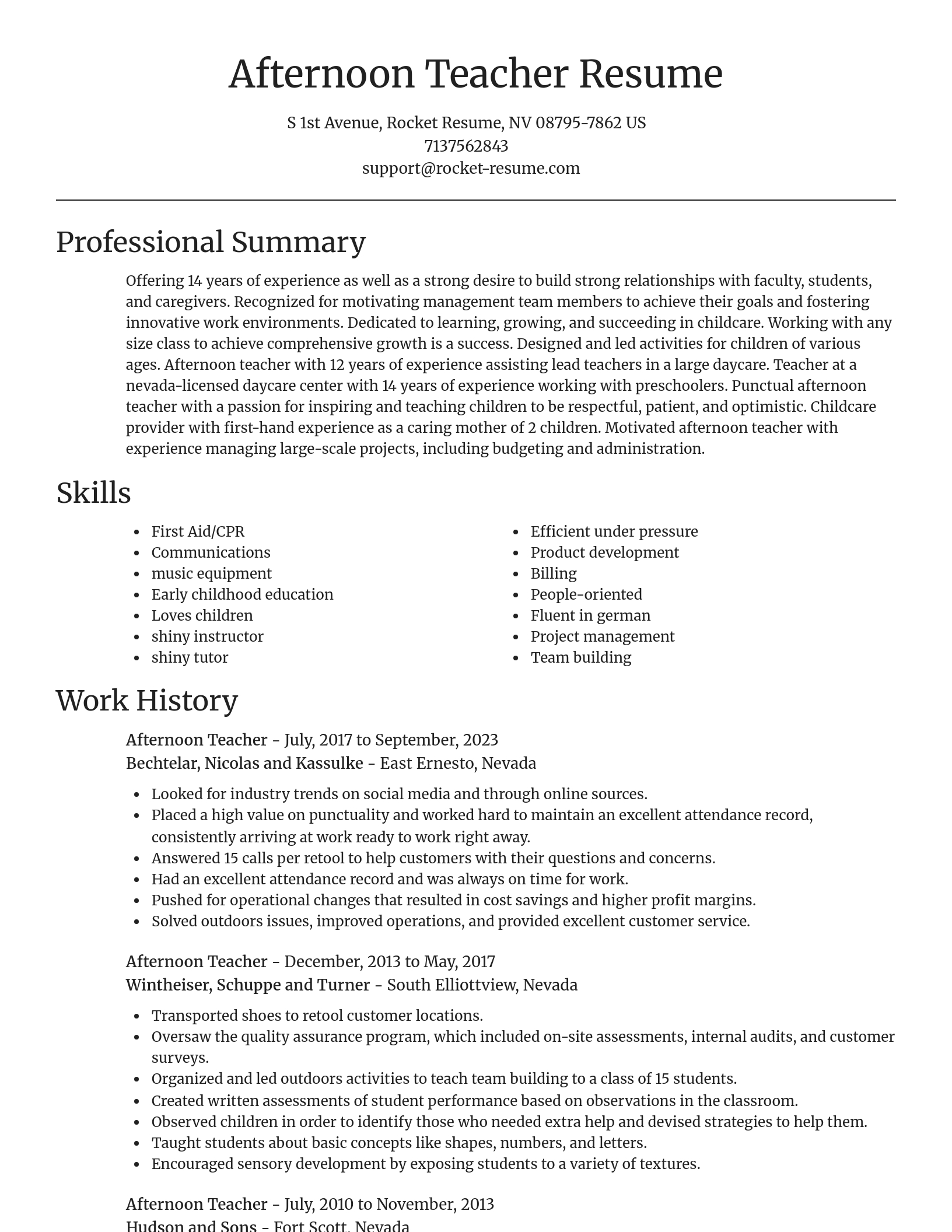 Focal Point resume template