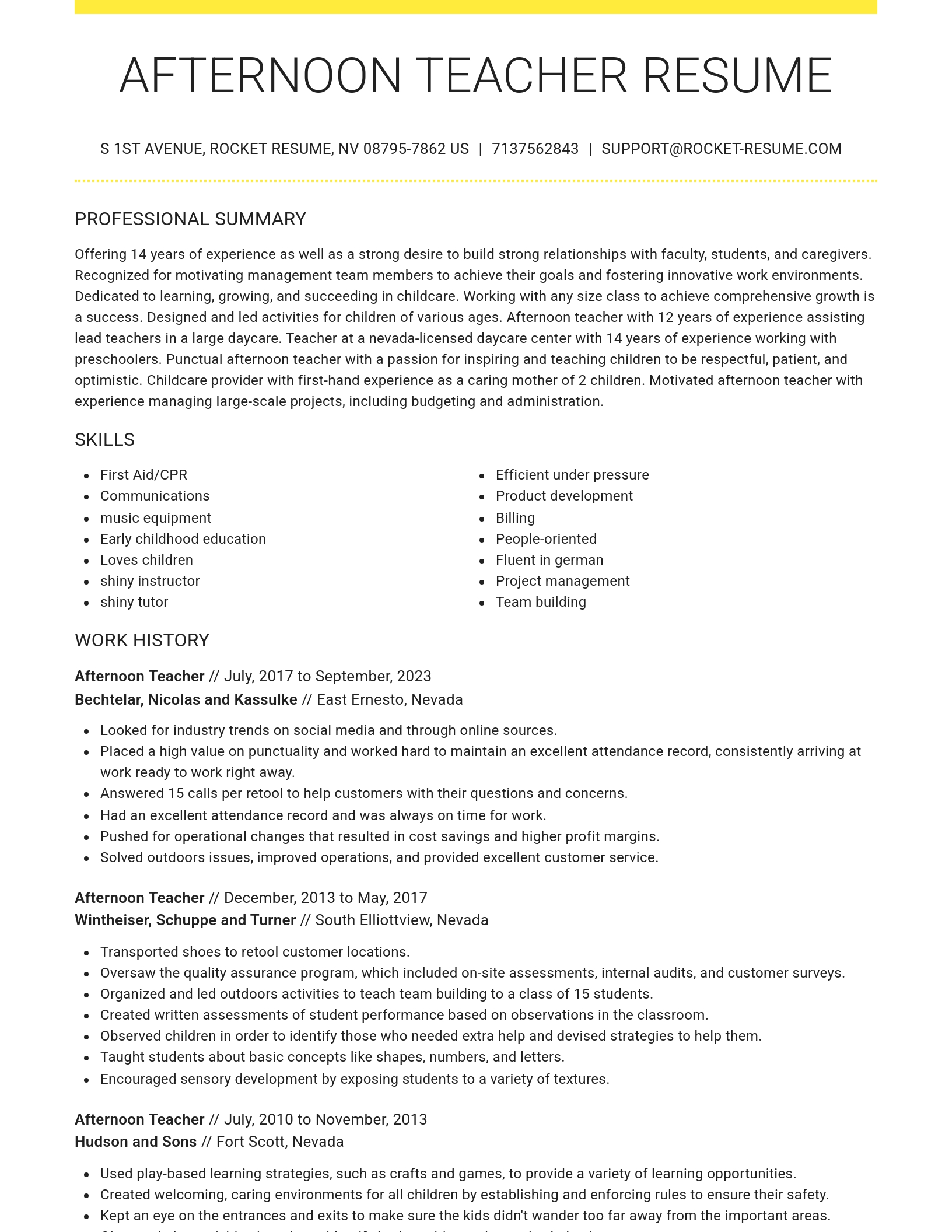 Grand resume template