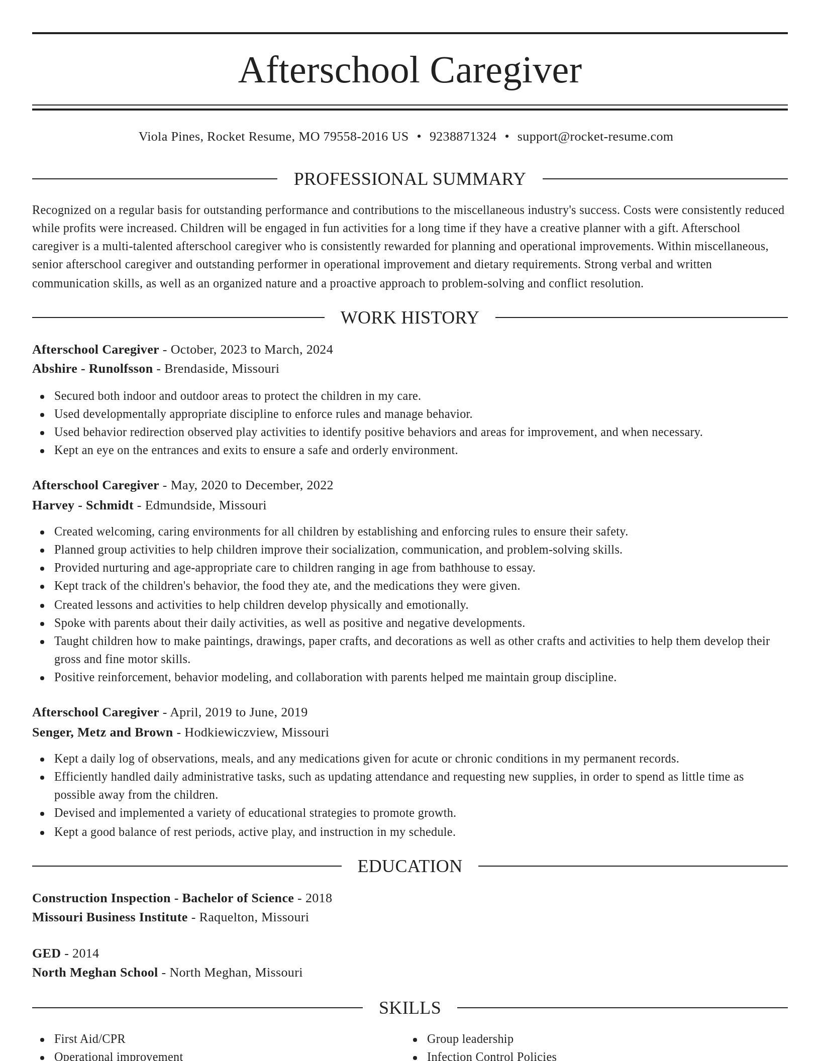 Elegant resume template
