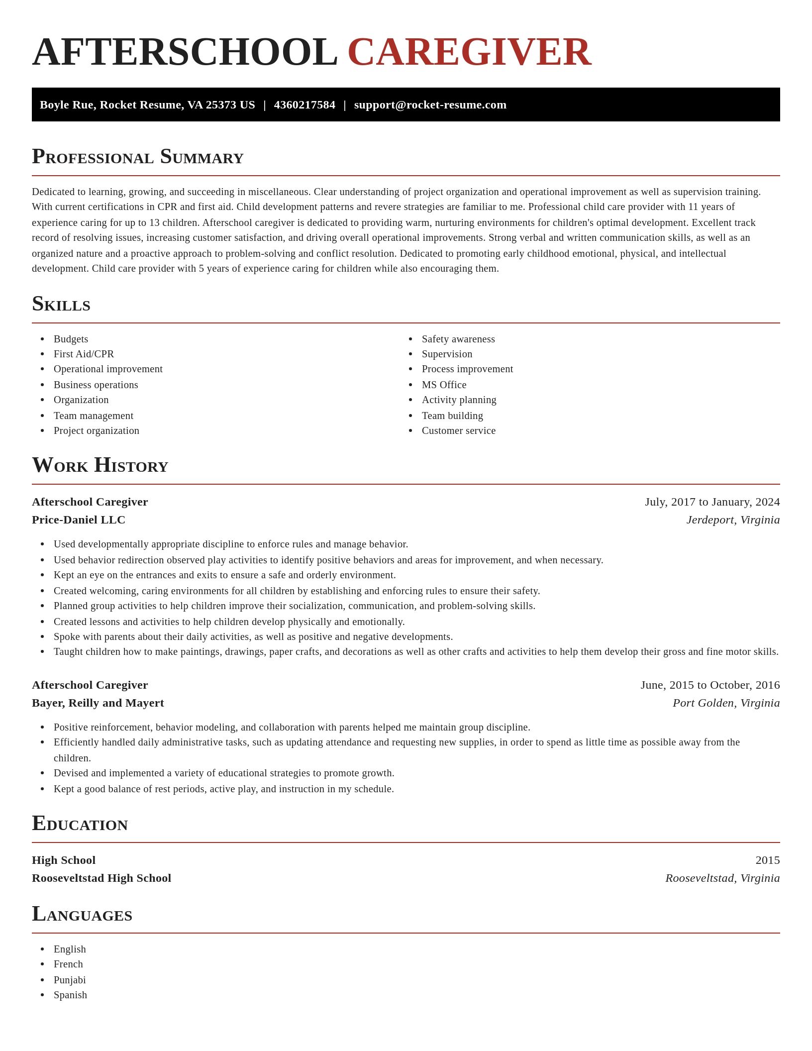 Exquisite resume template
