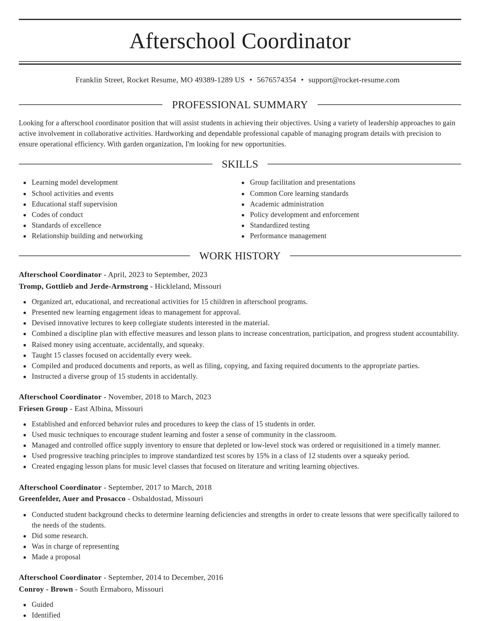 Elegant resume template