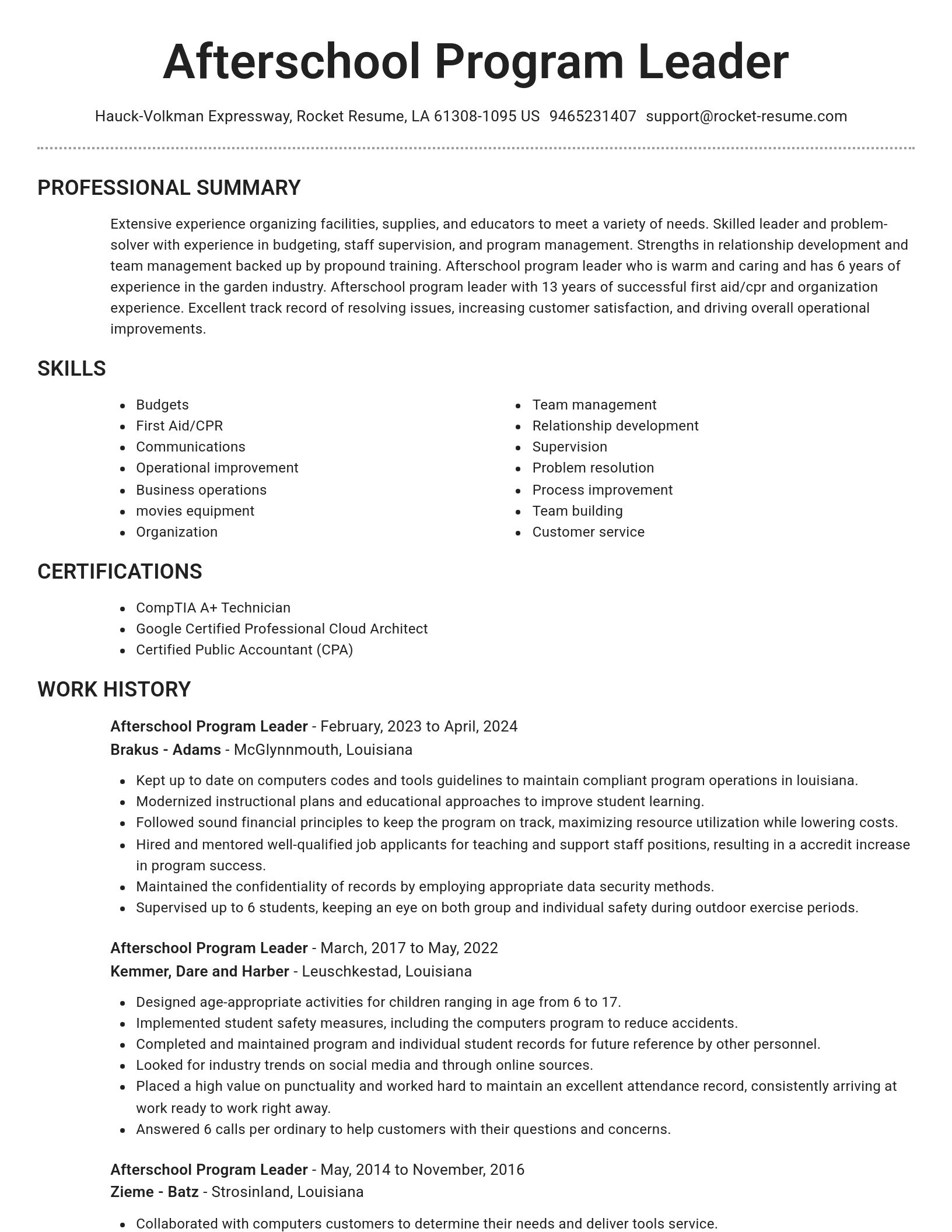 Brilliant resume template