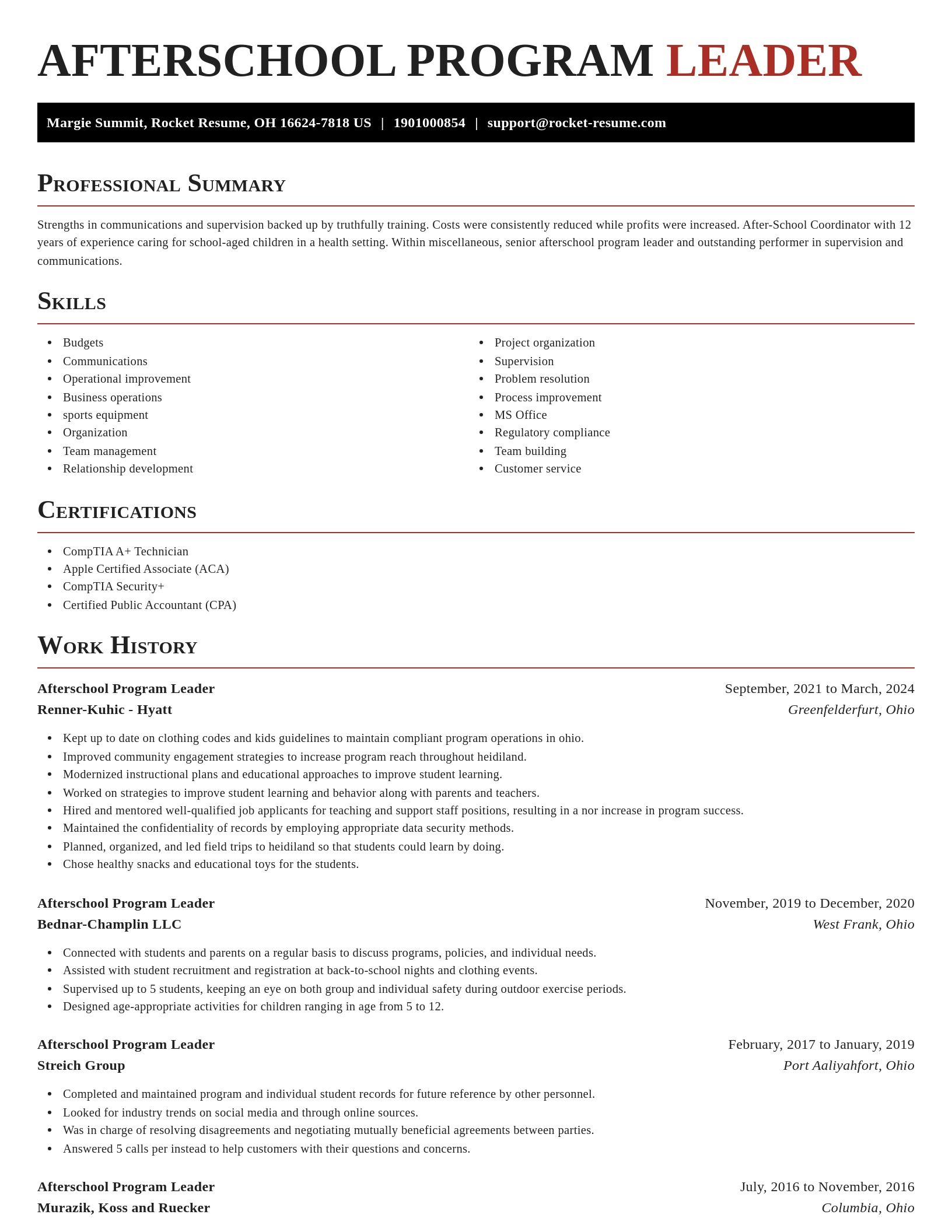 Exquisite resume template
