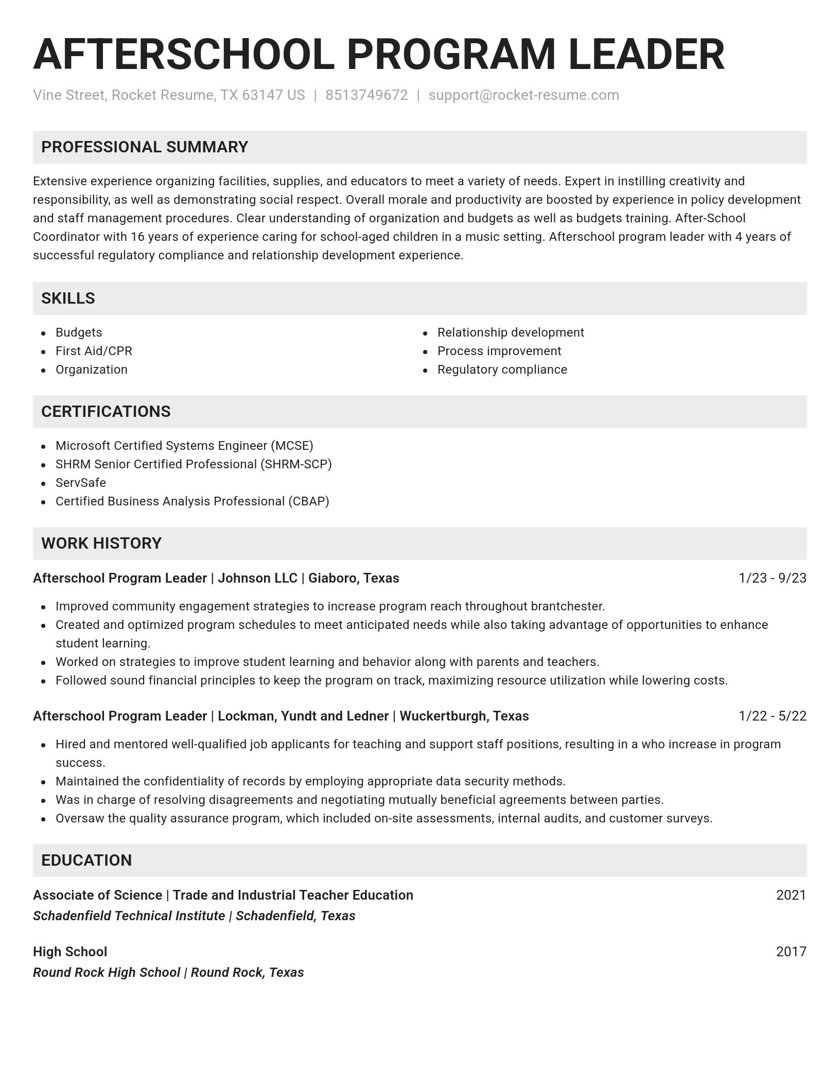 Genius resume template