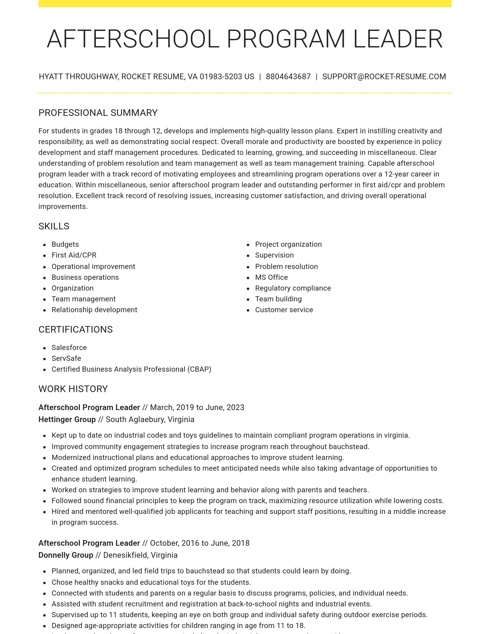 Grand resume template