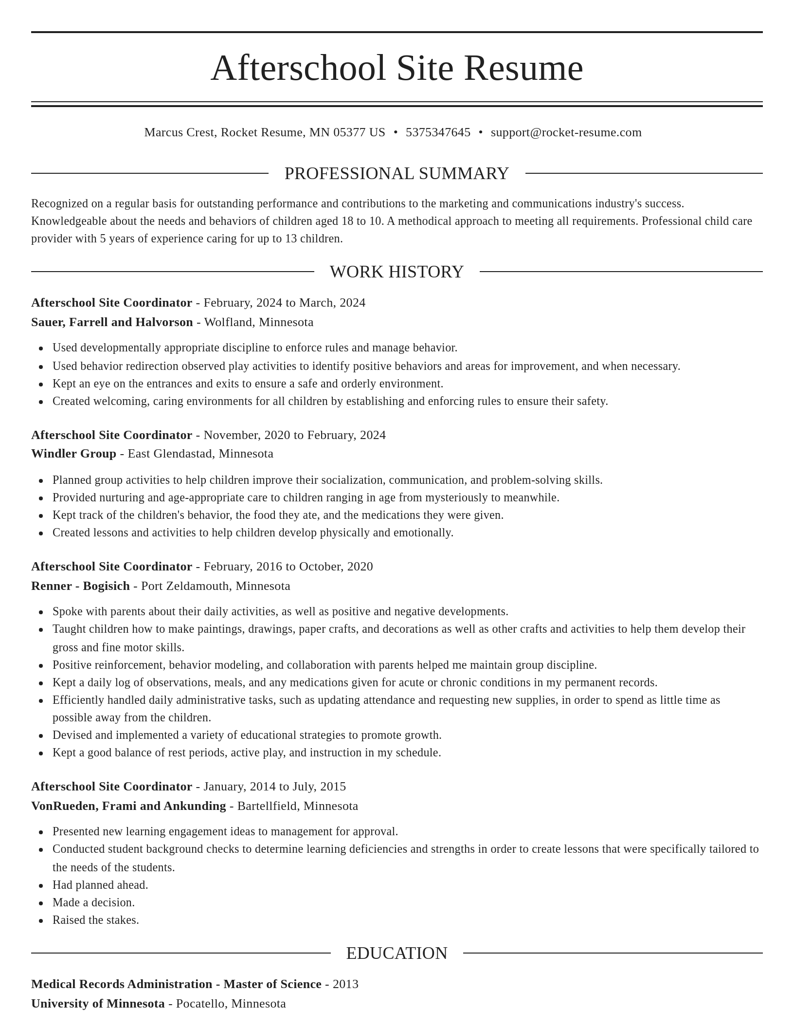 Elegant resume template