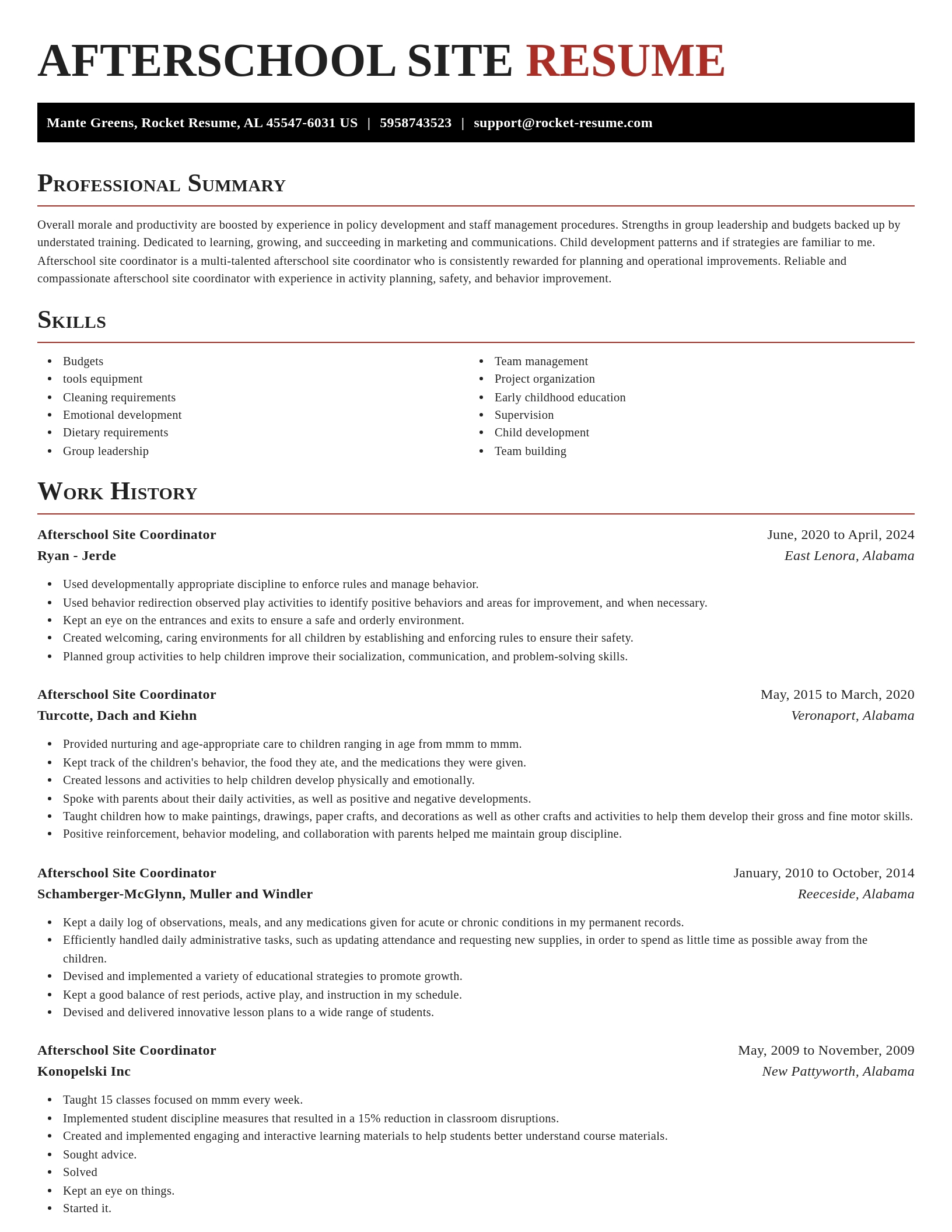 Exquisite resume template