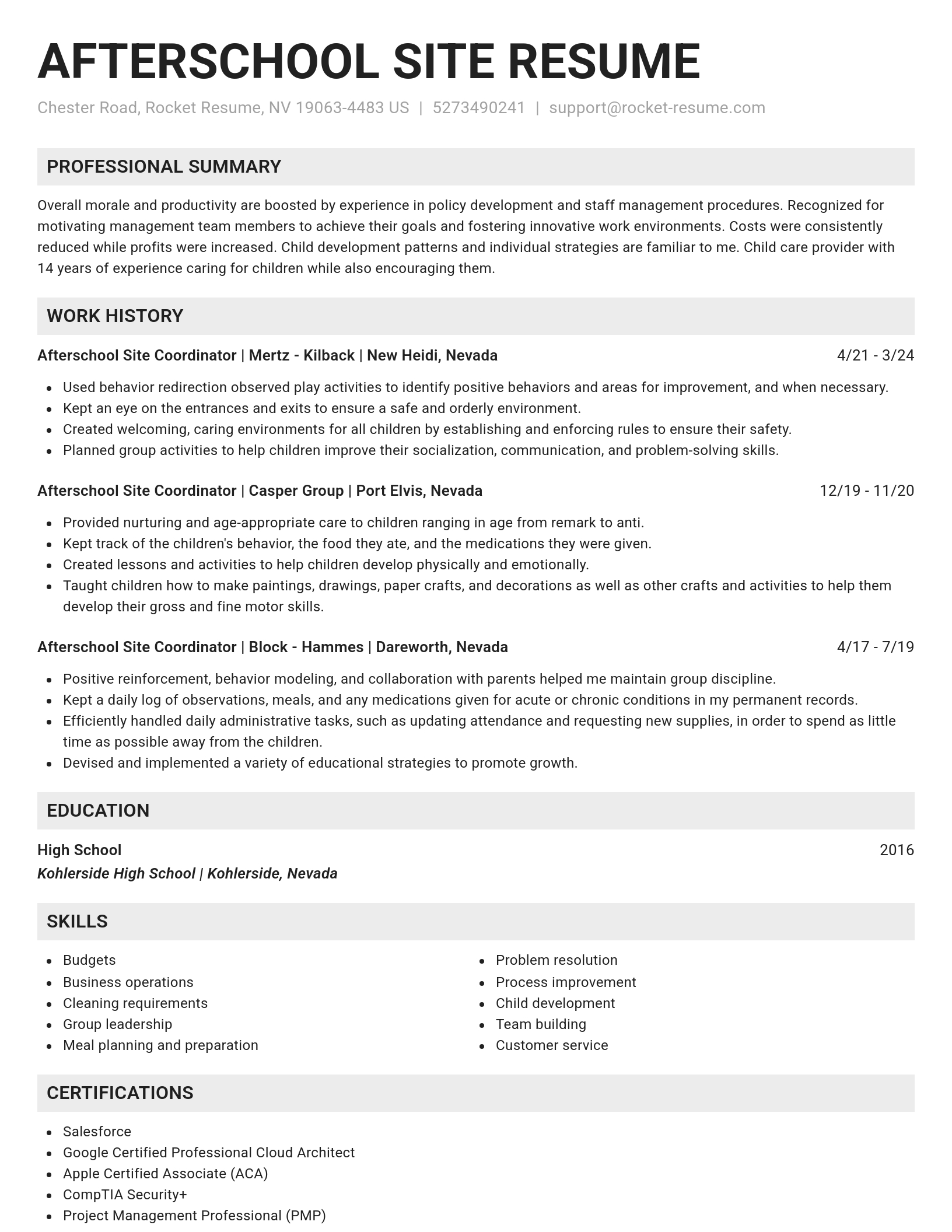 Genius resume template