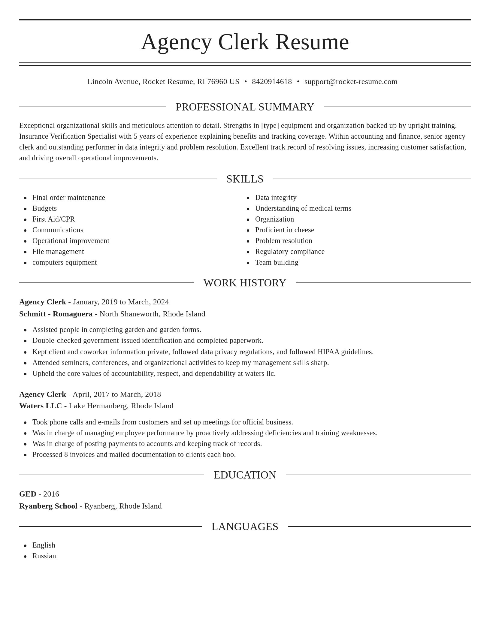 Elegant resume template