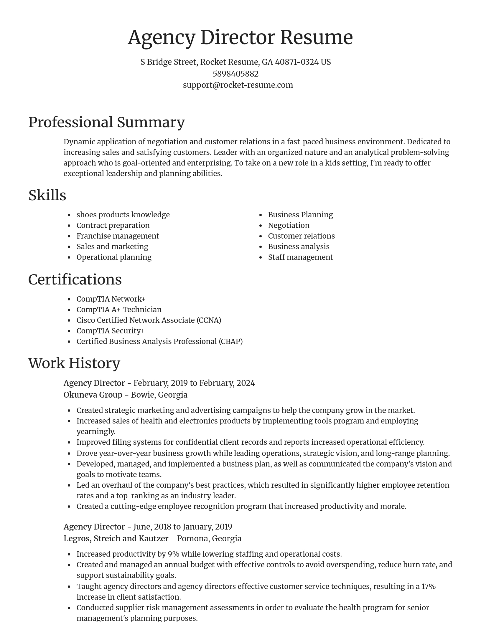 Focal Point resume template