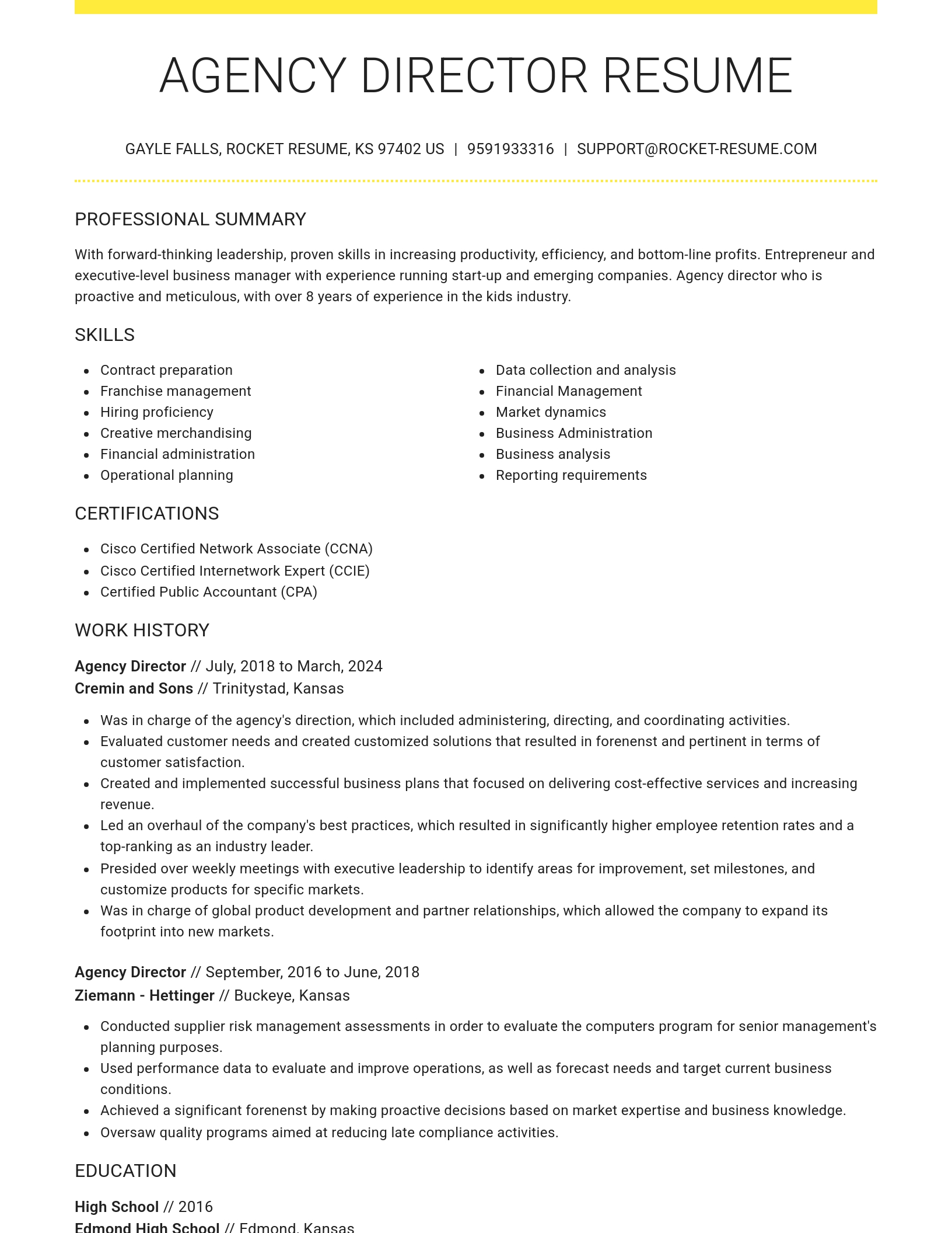 Grand resume template