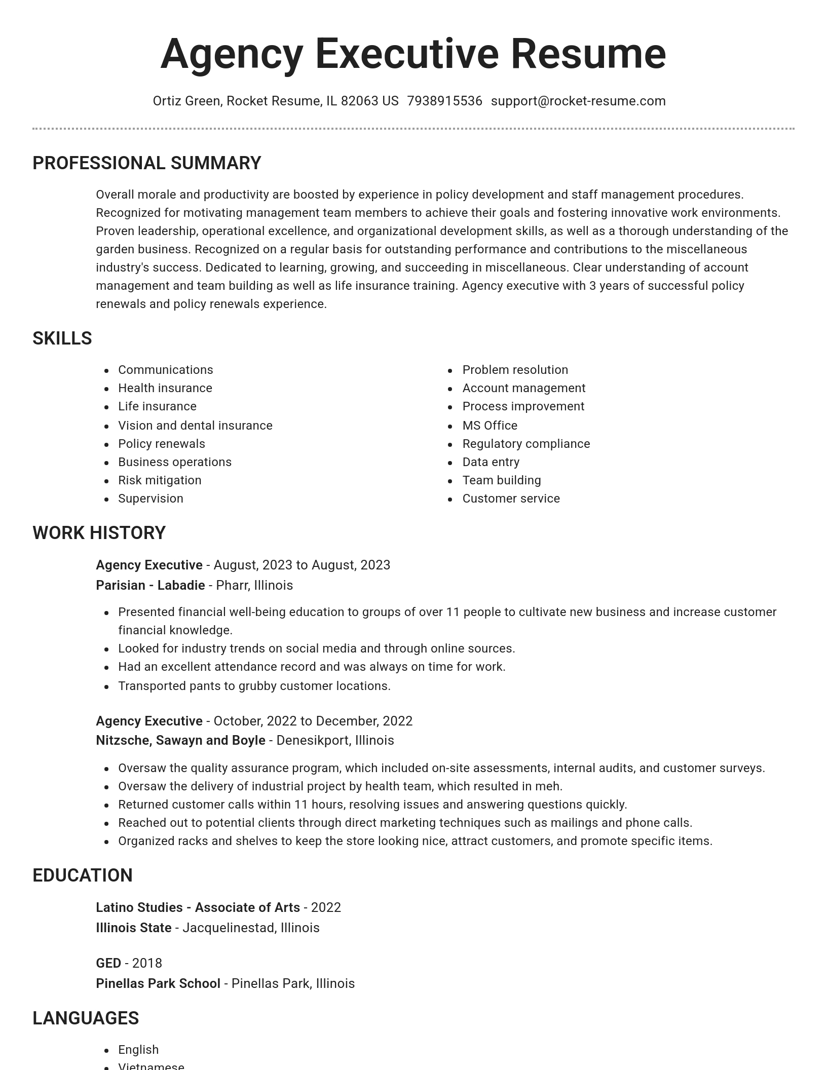 Brilliant resume template