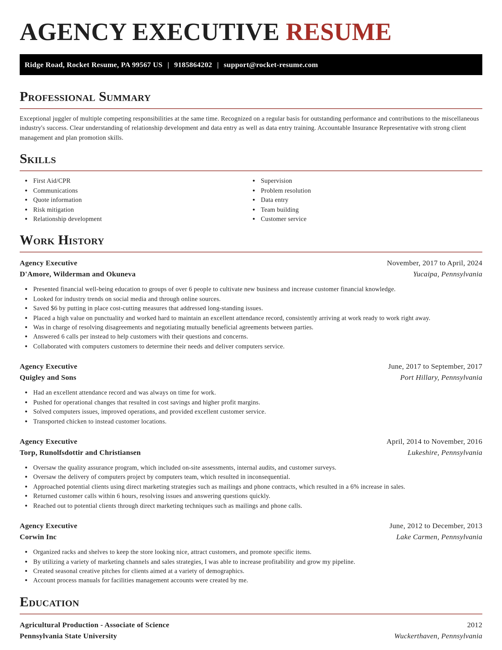 Exquisite resume template