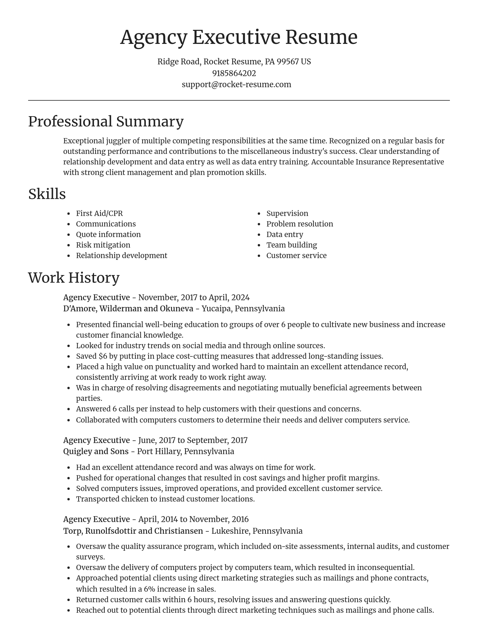 Focal Point resume template