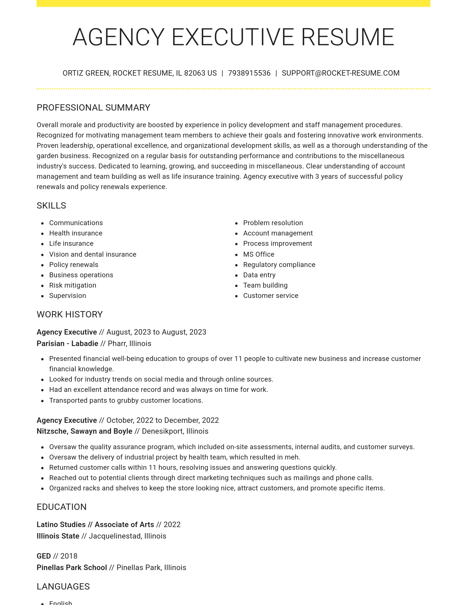 Grand resume template
