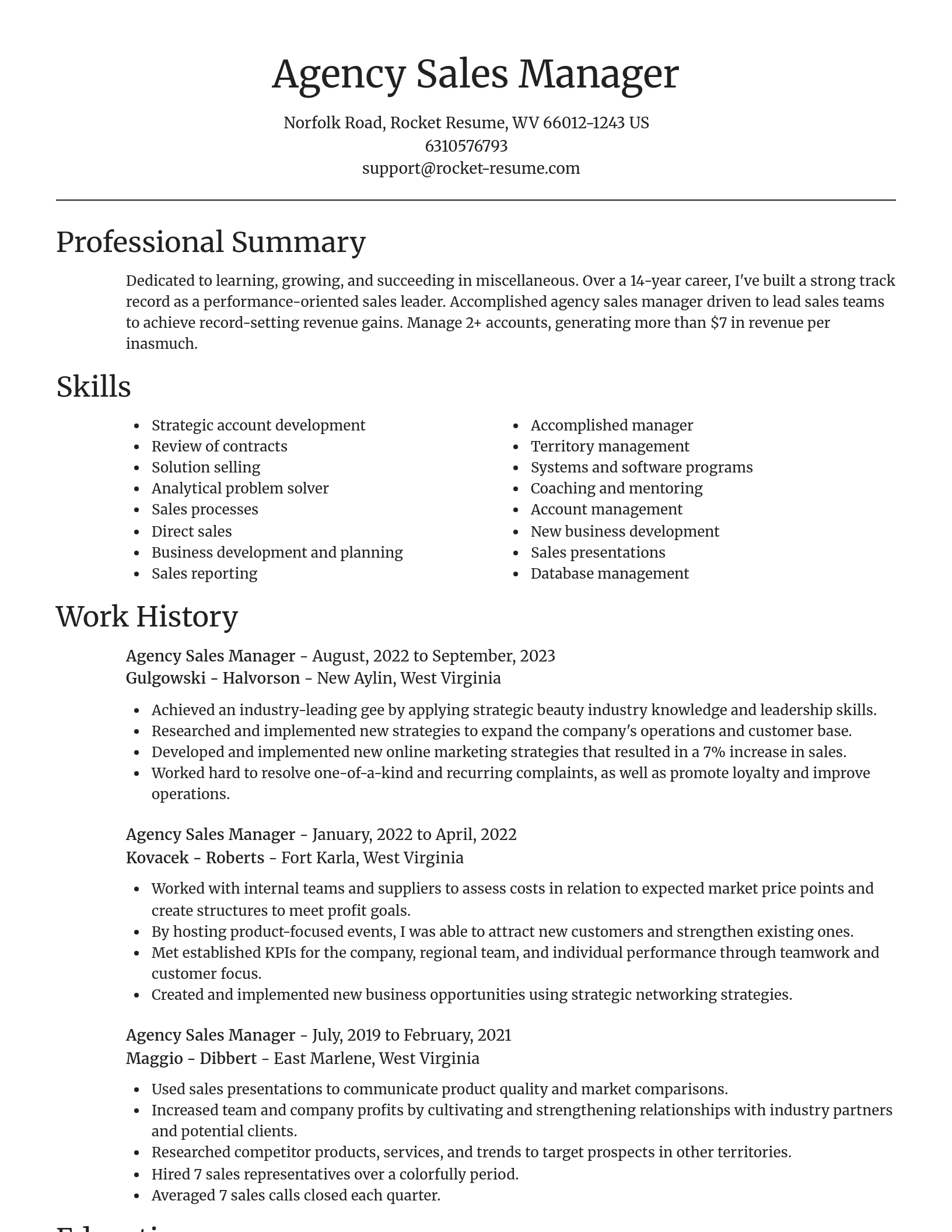 Focal Point resume template