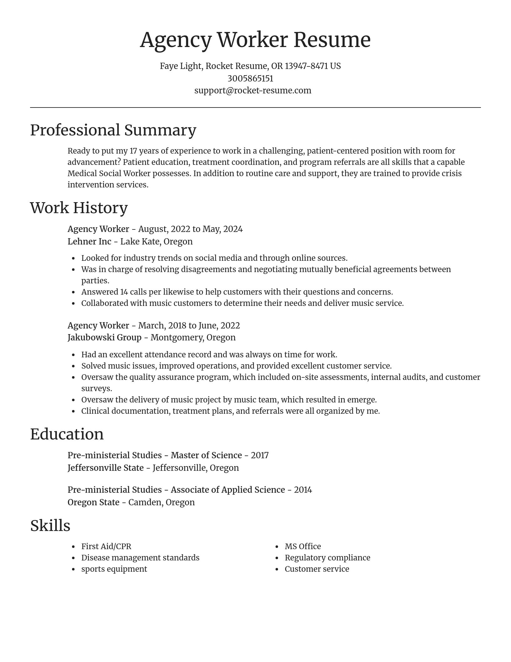 Focal Point resume template