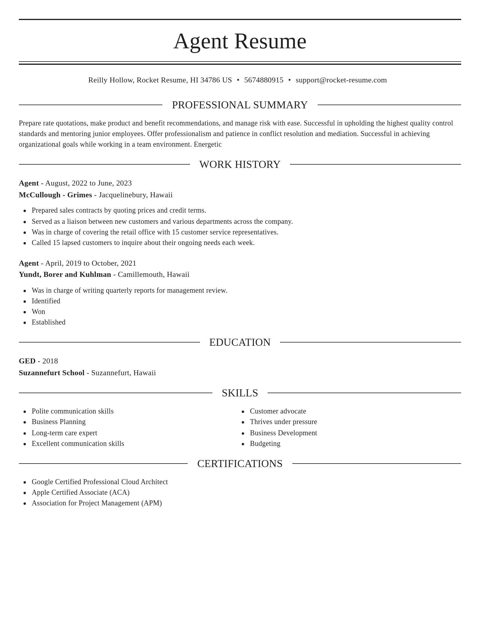 Elegant resume template