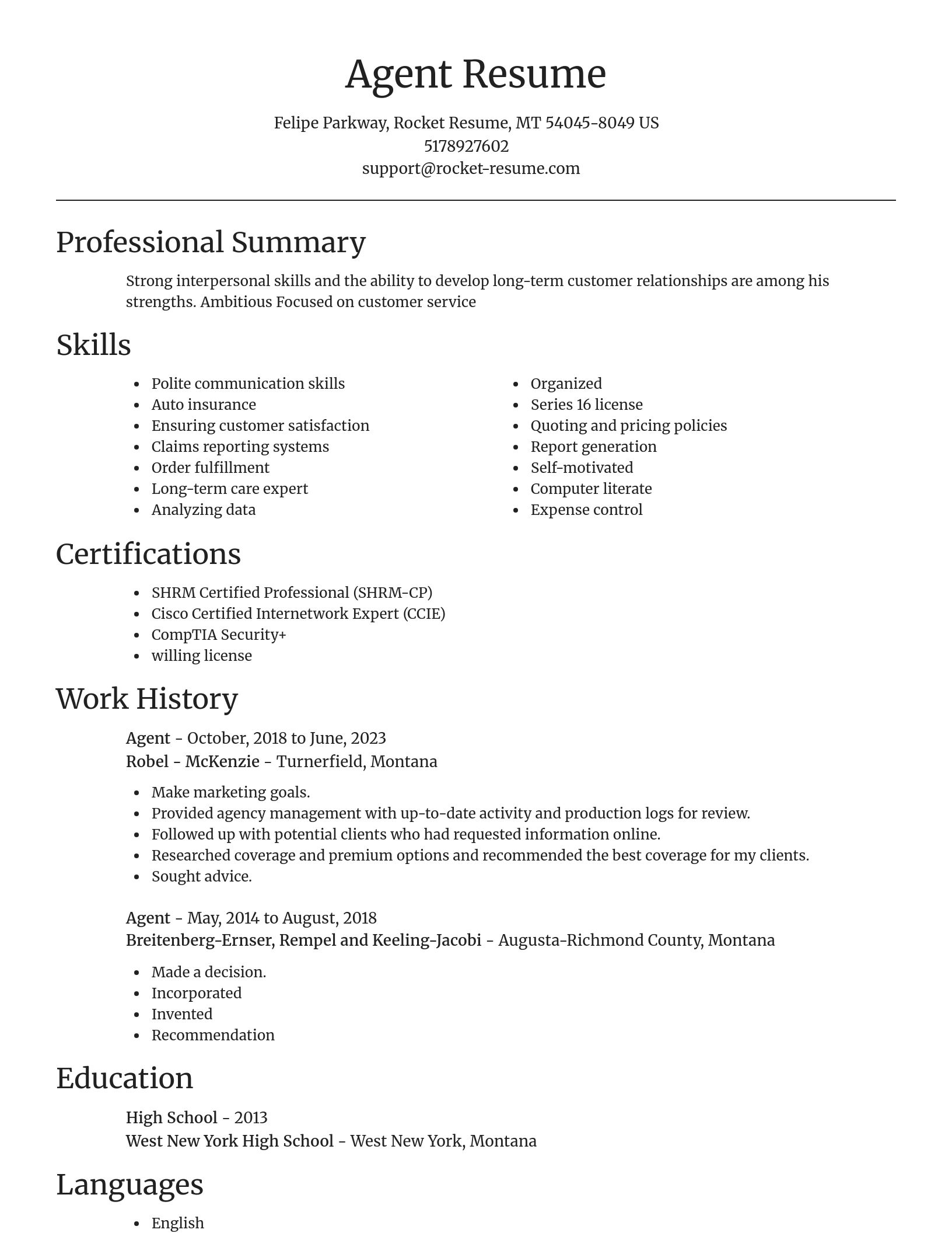 Focal Point resume template