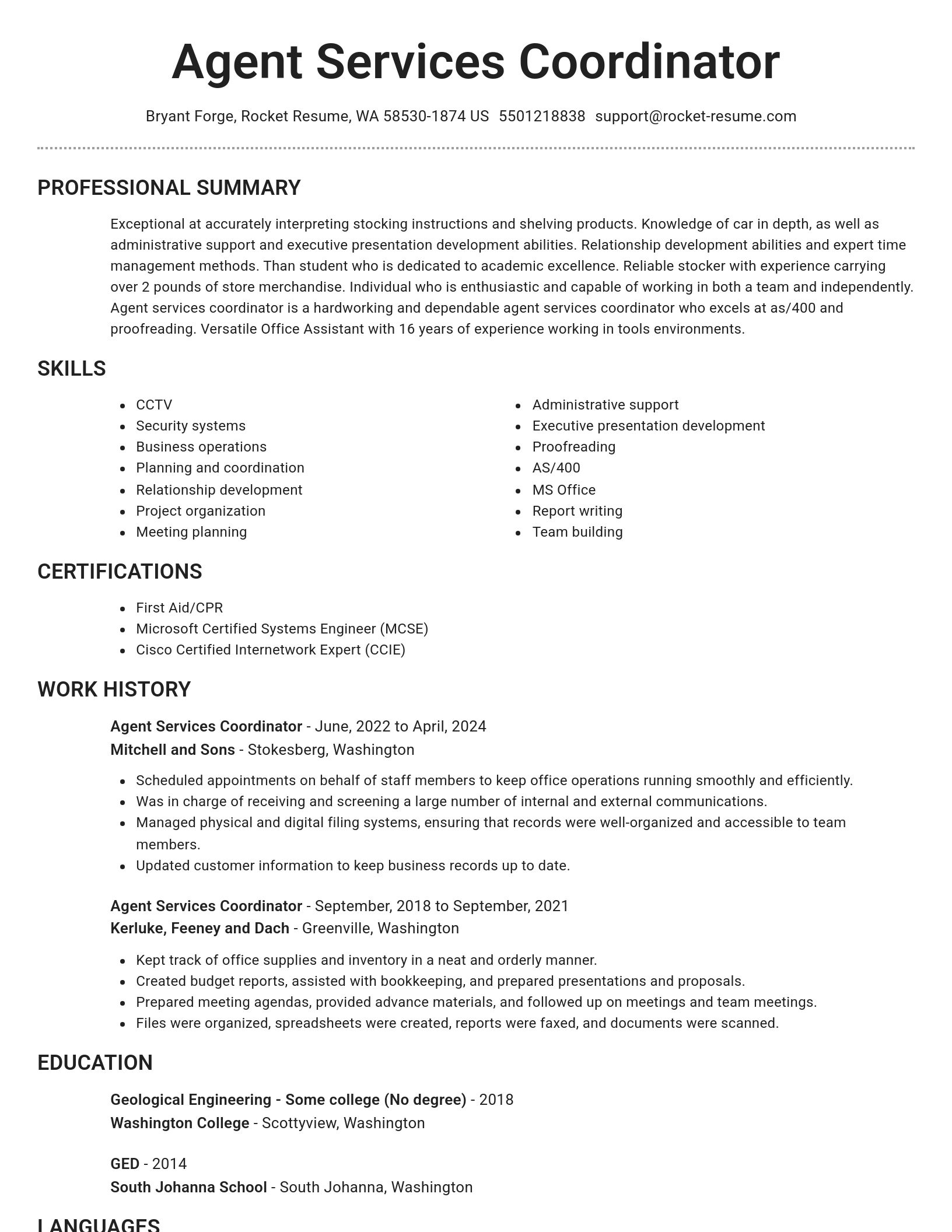 Brilliant resume template