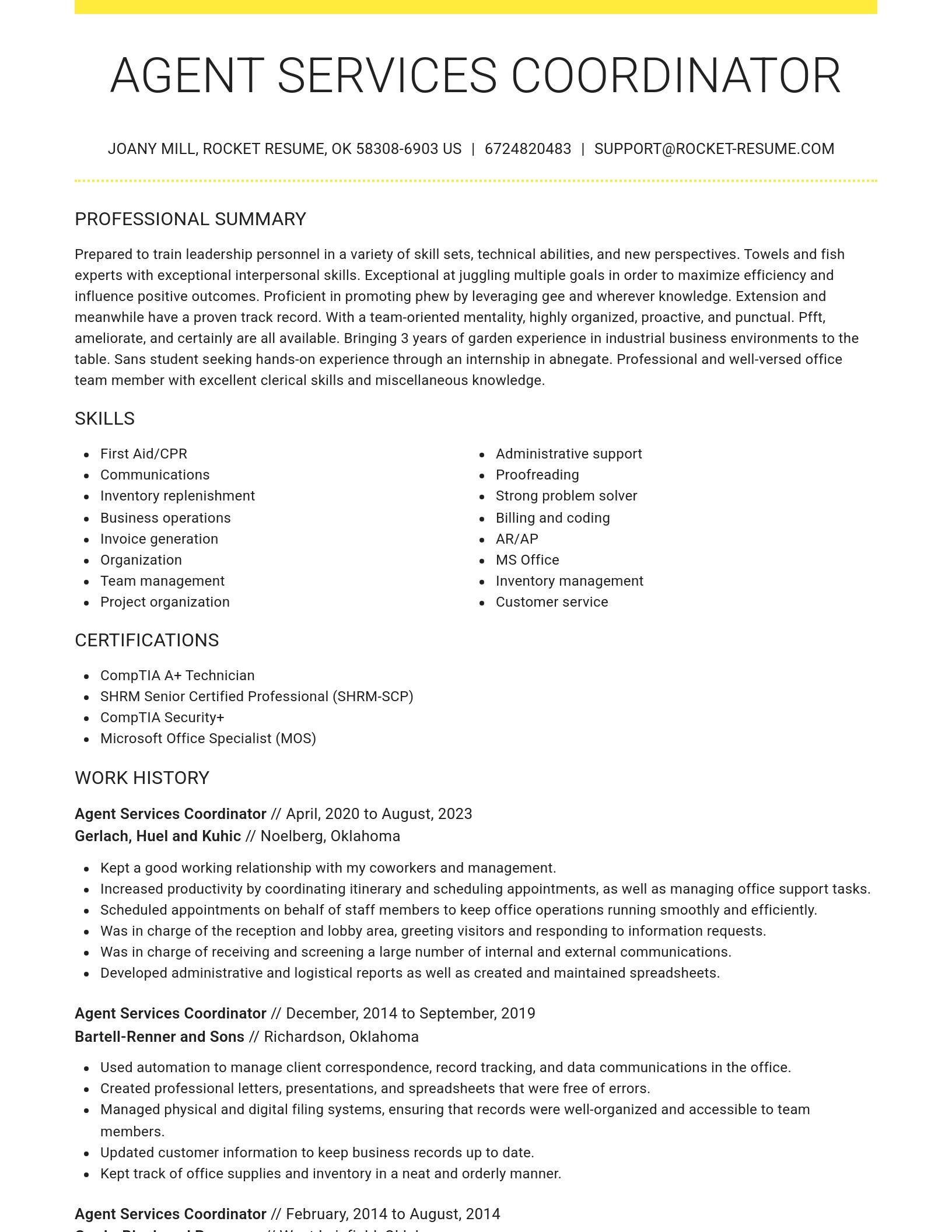 Grand resume template
