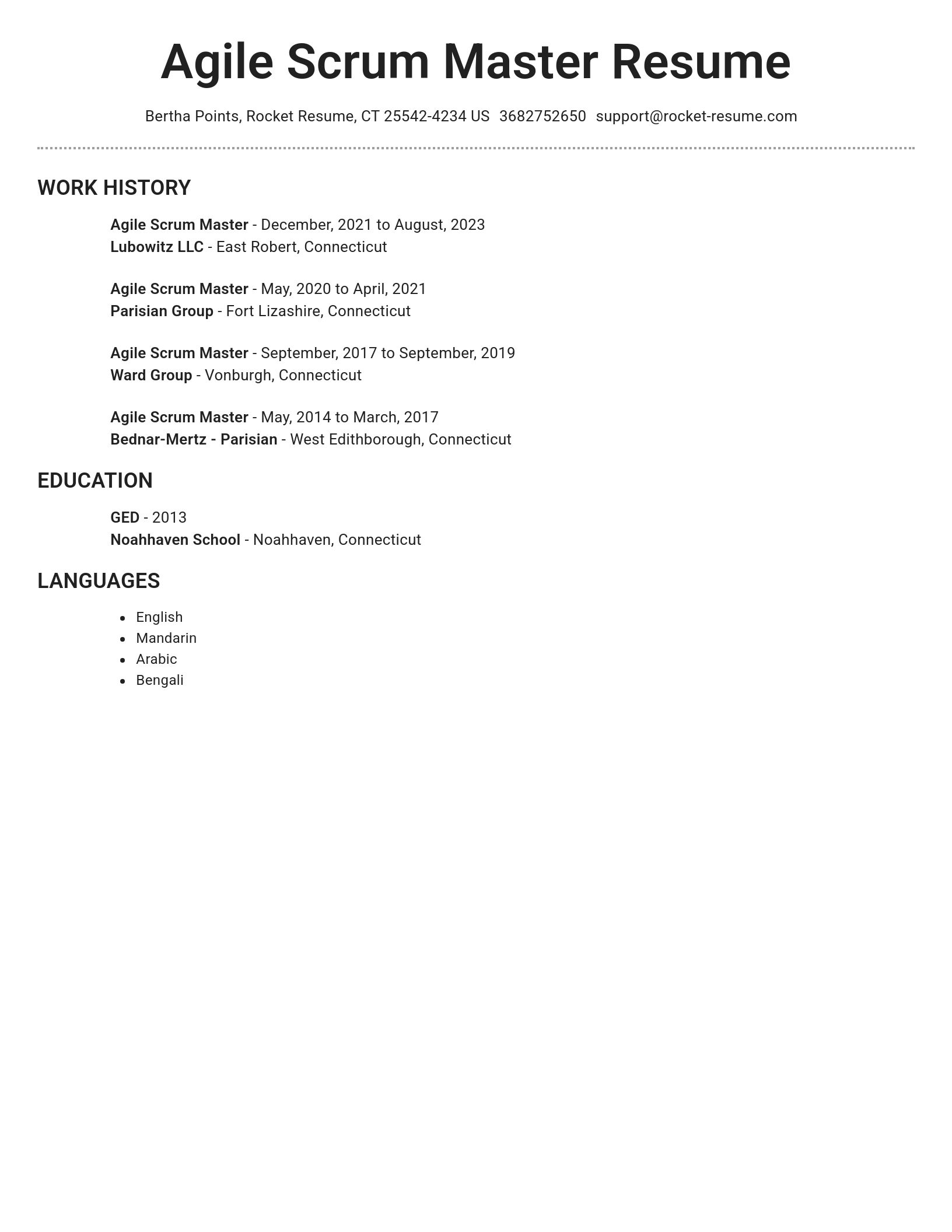 Brilliant resume template