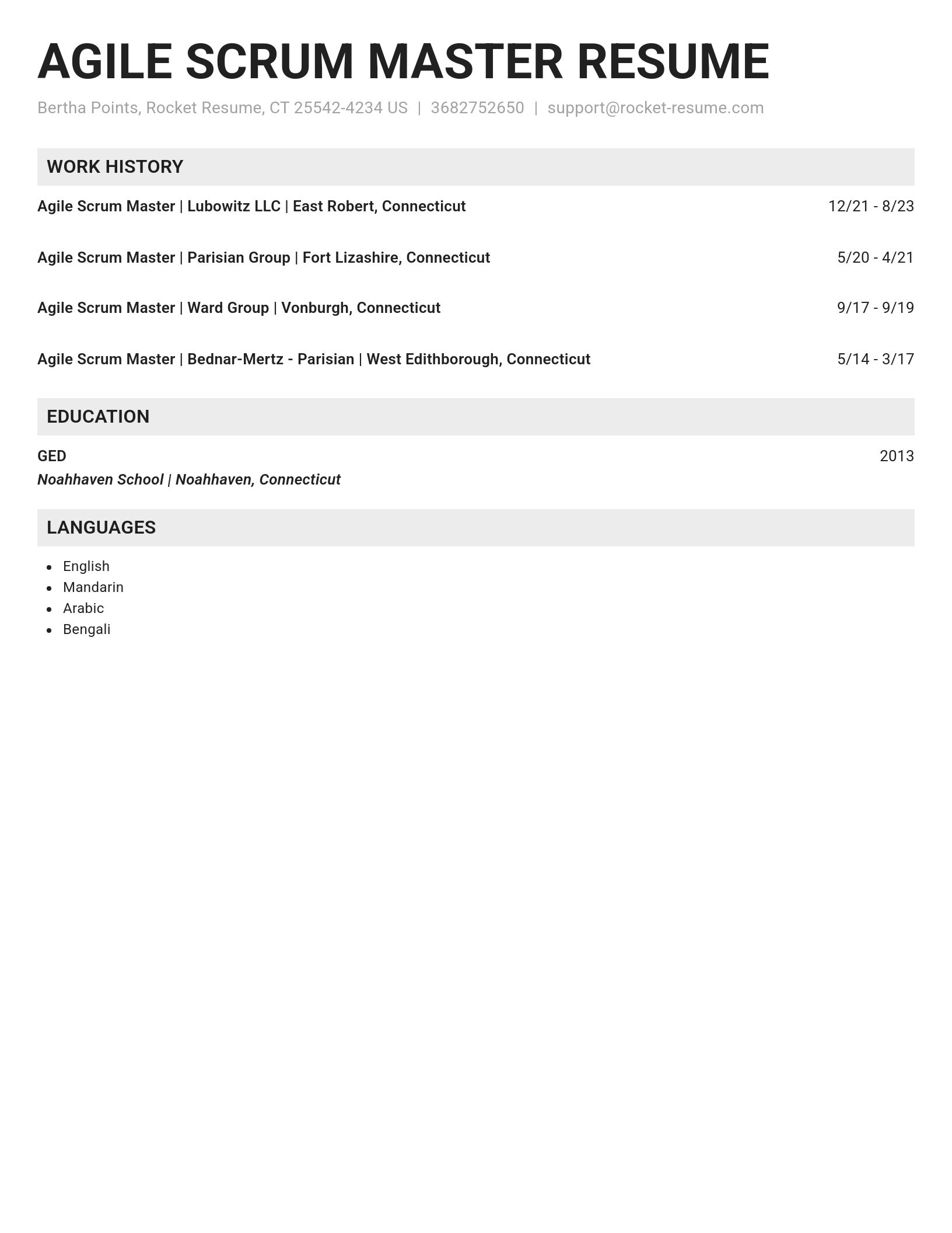 Genius resume template