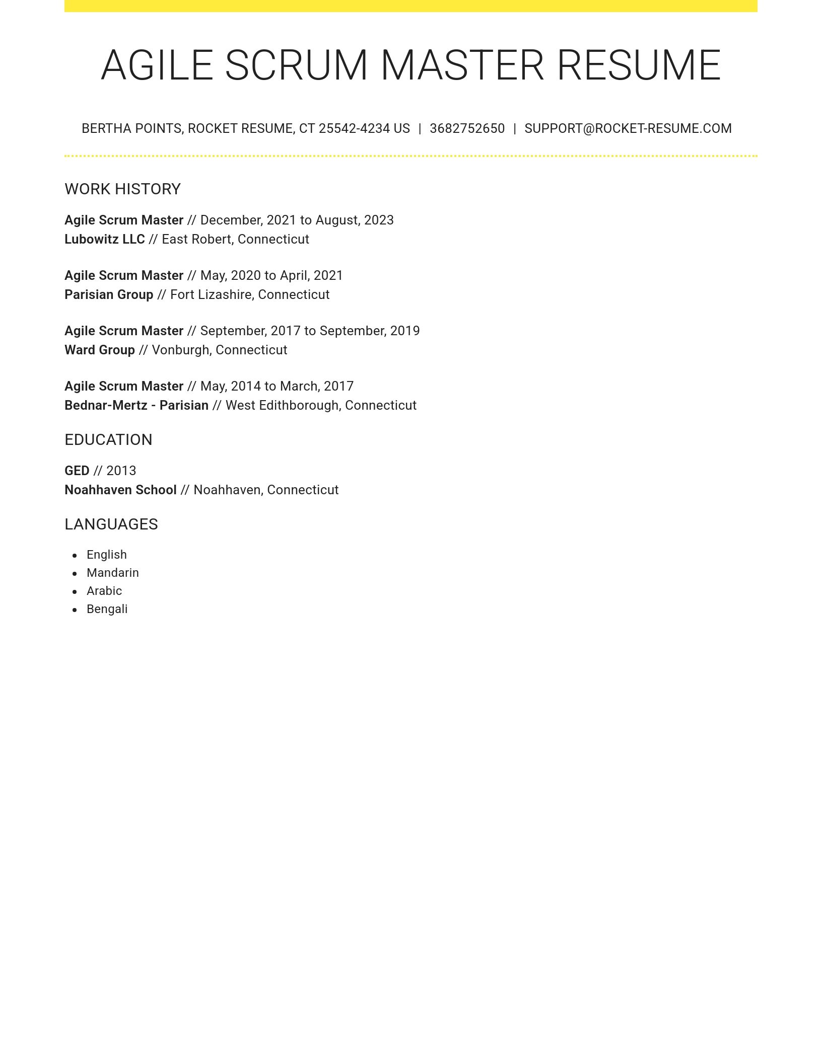 Grand resume template