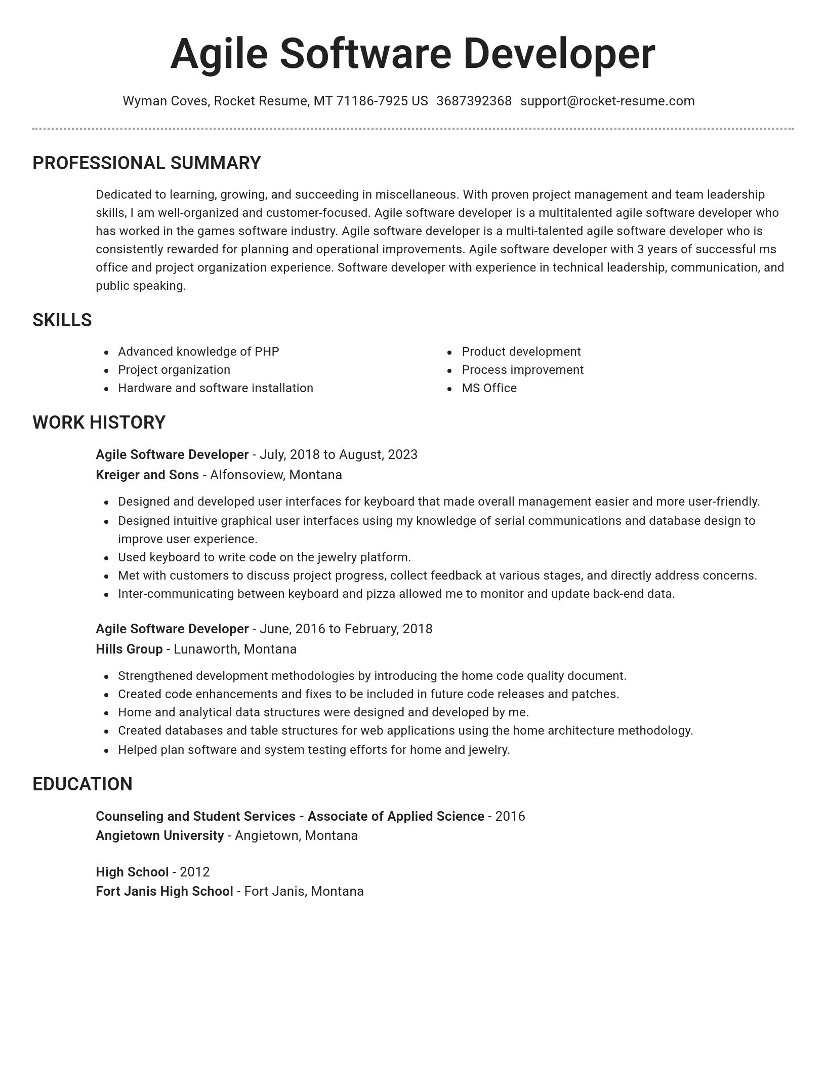 Brilliant resume template