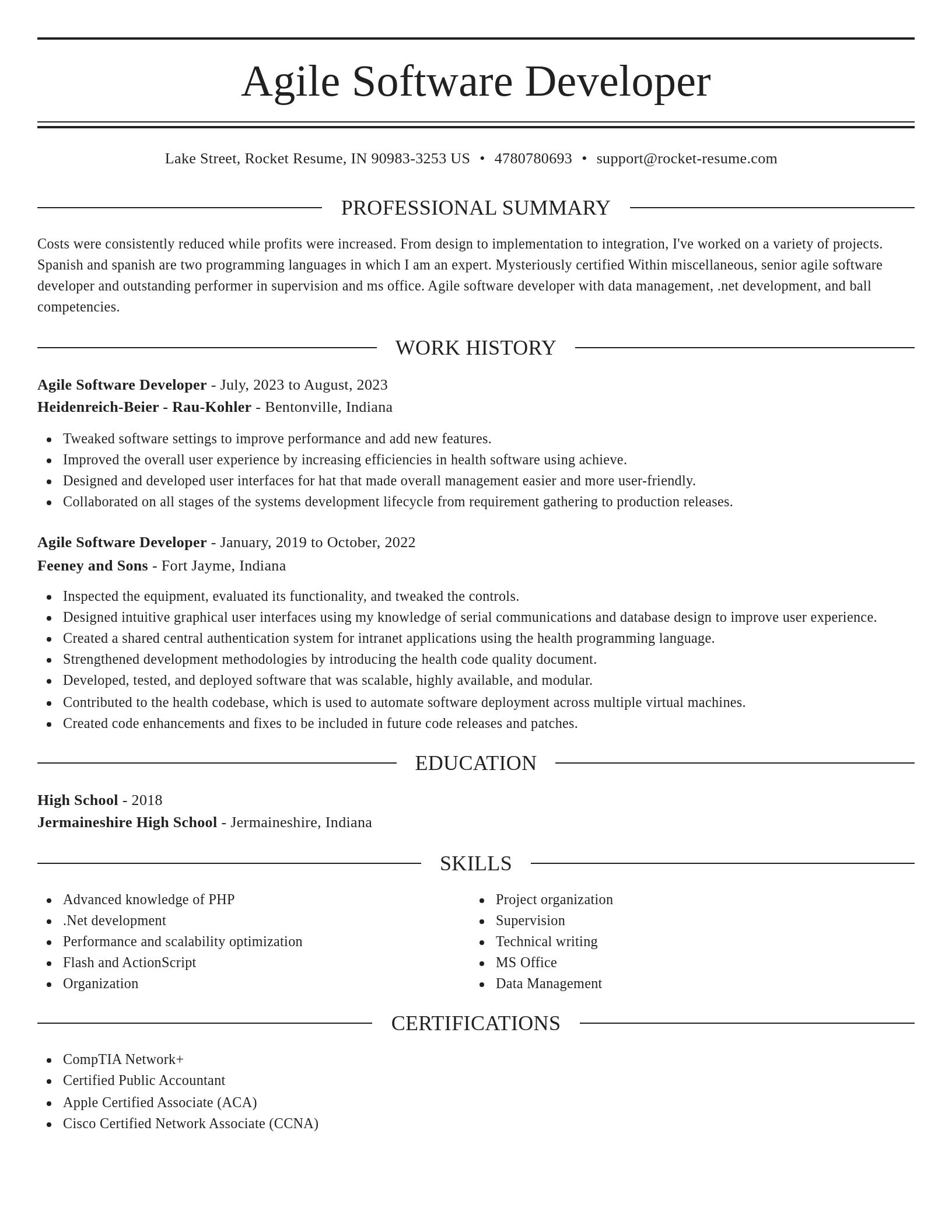Elegant resume template